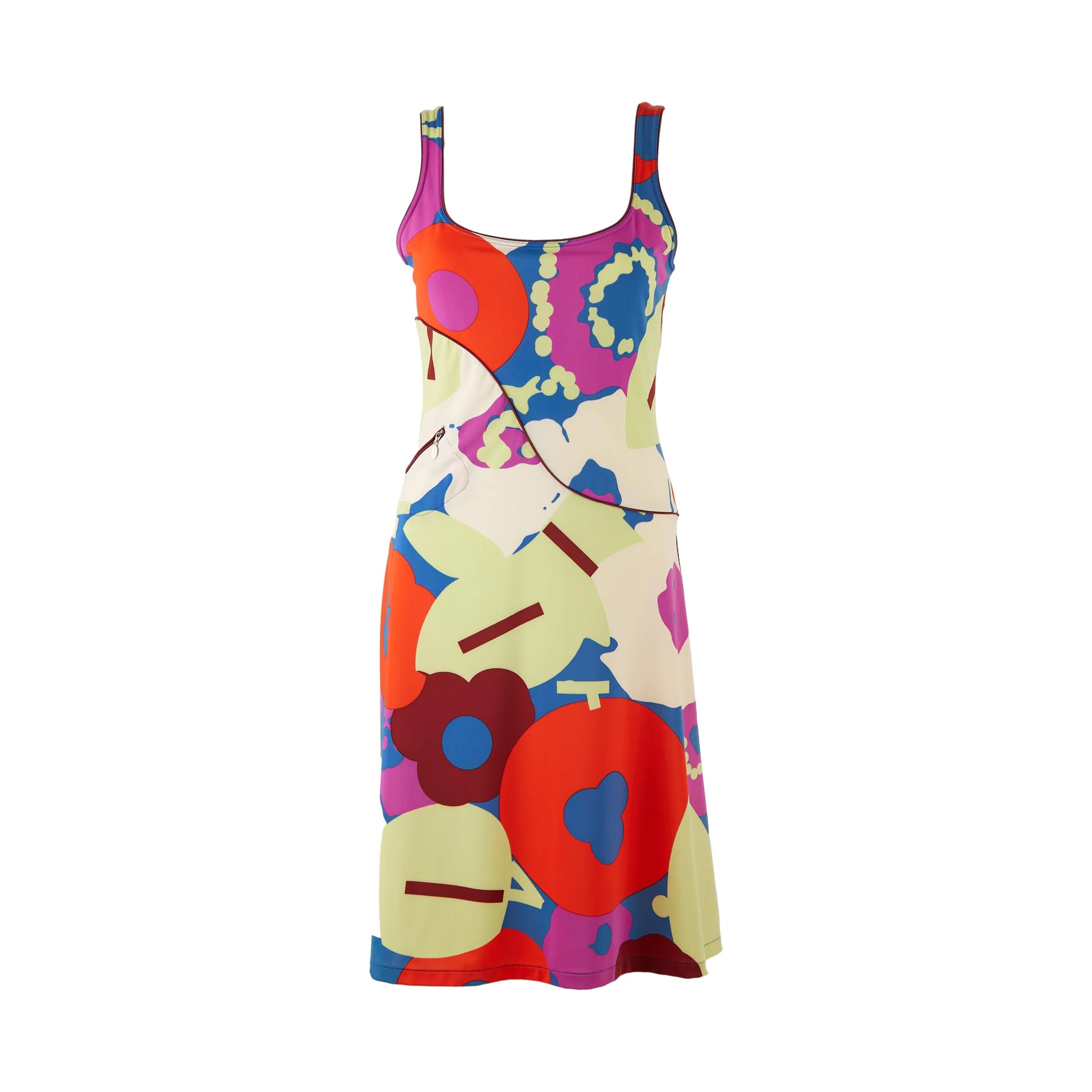 Chanel Multicolor Logo Print Dress