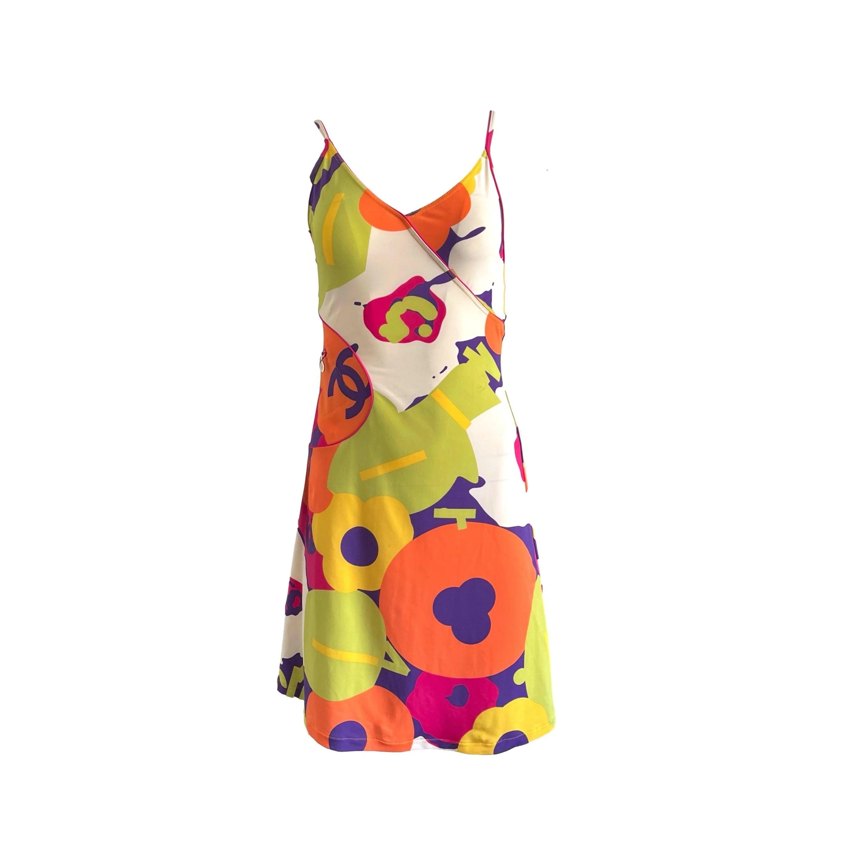 Chanel Multicolor Print Dress