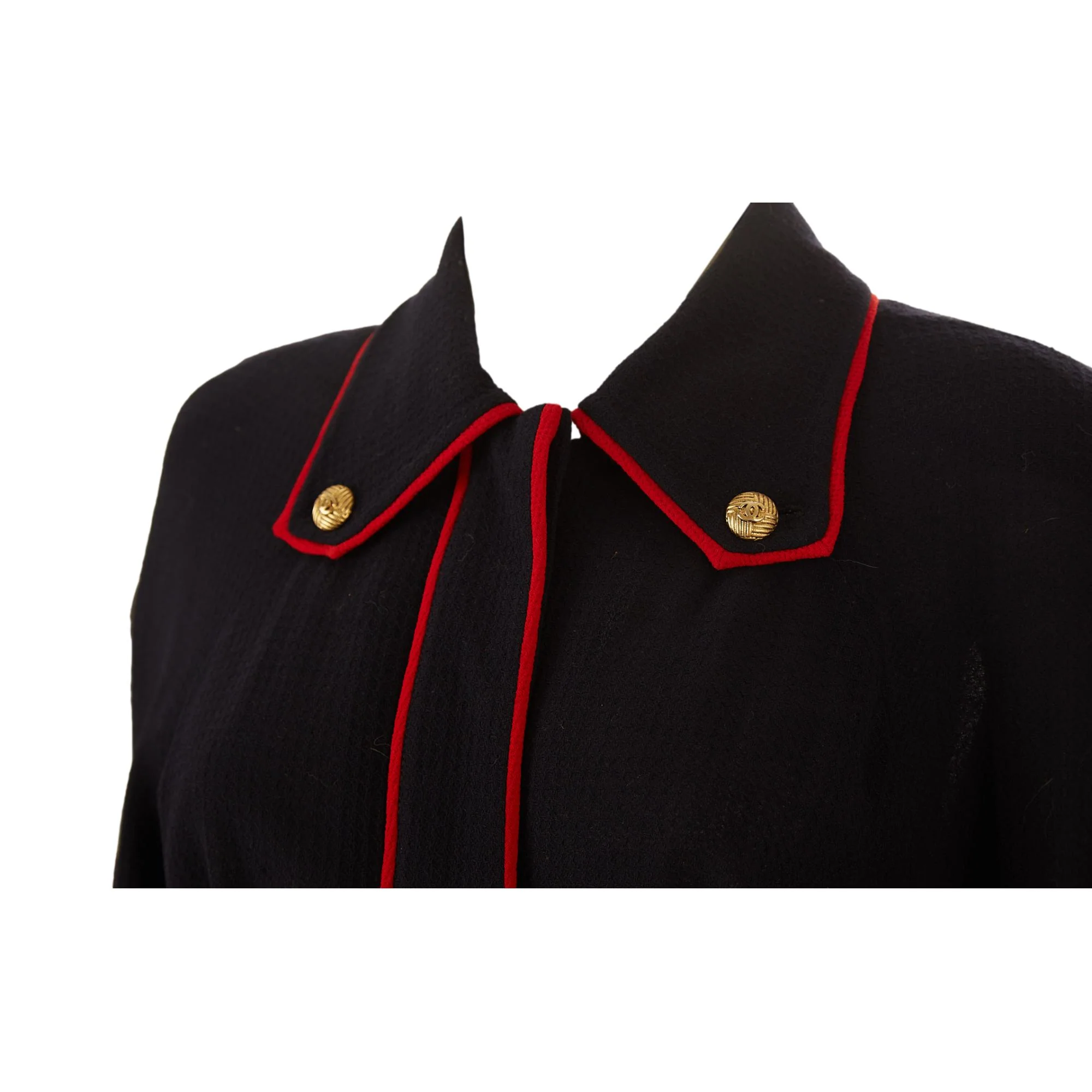Chanel Navy Belted Dress - Image 3
