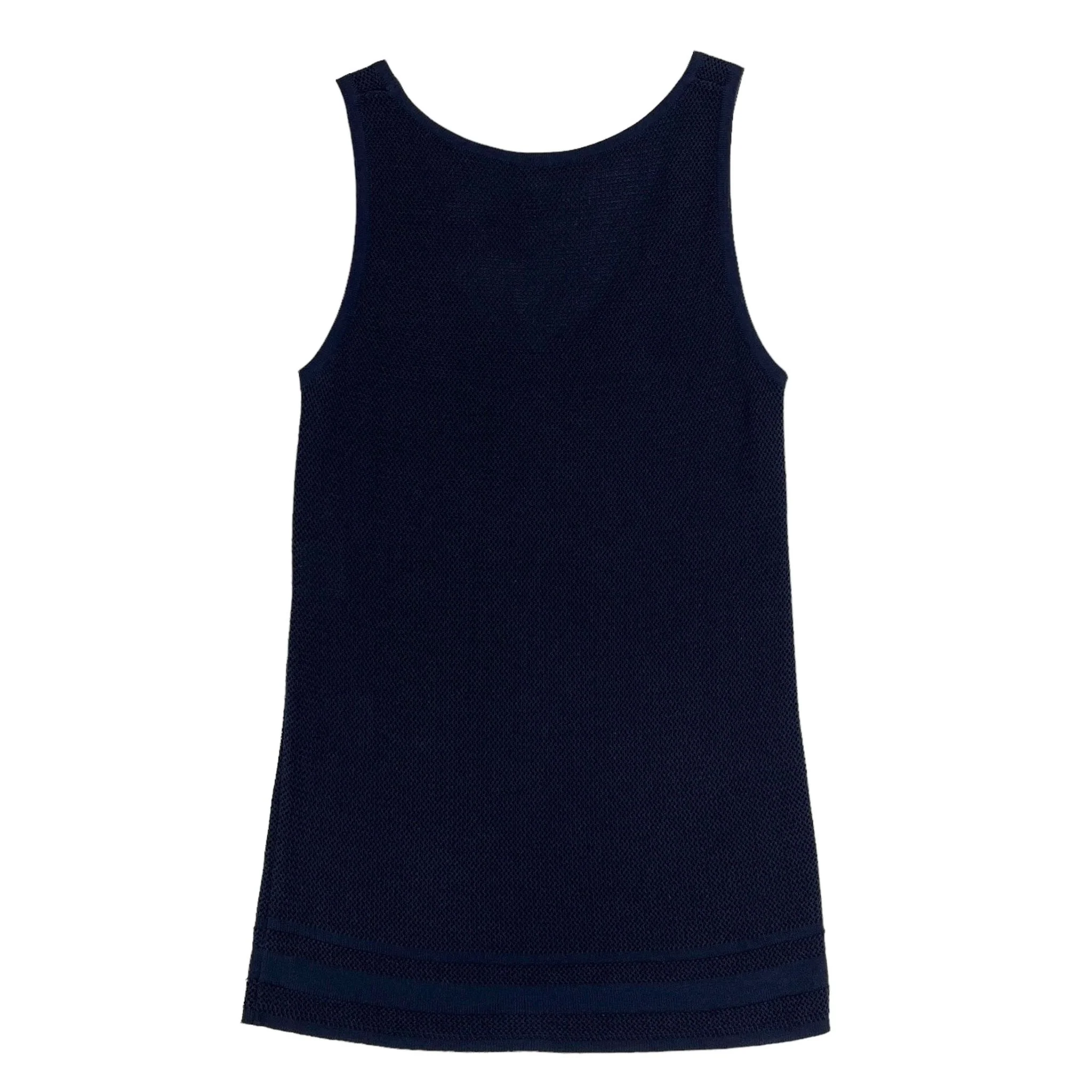 Chanel Navy Jumbo Logo Tank Top - Image 2