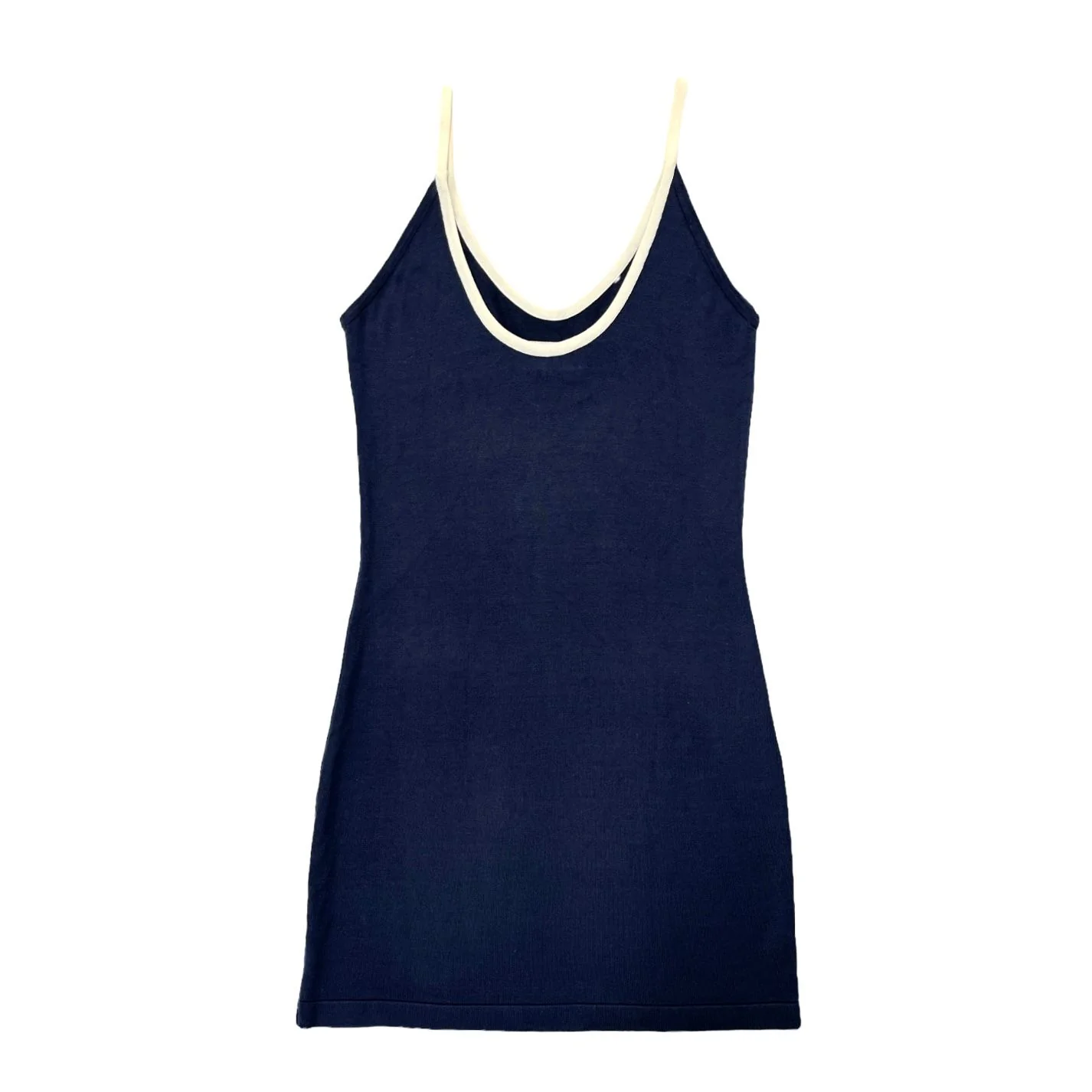 Chanel Navy Knit Logo Dress - Image 2