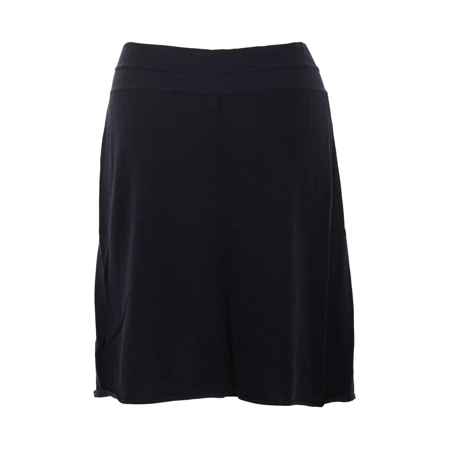 Chanel Navy Knit Logo Skirt - Image 2