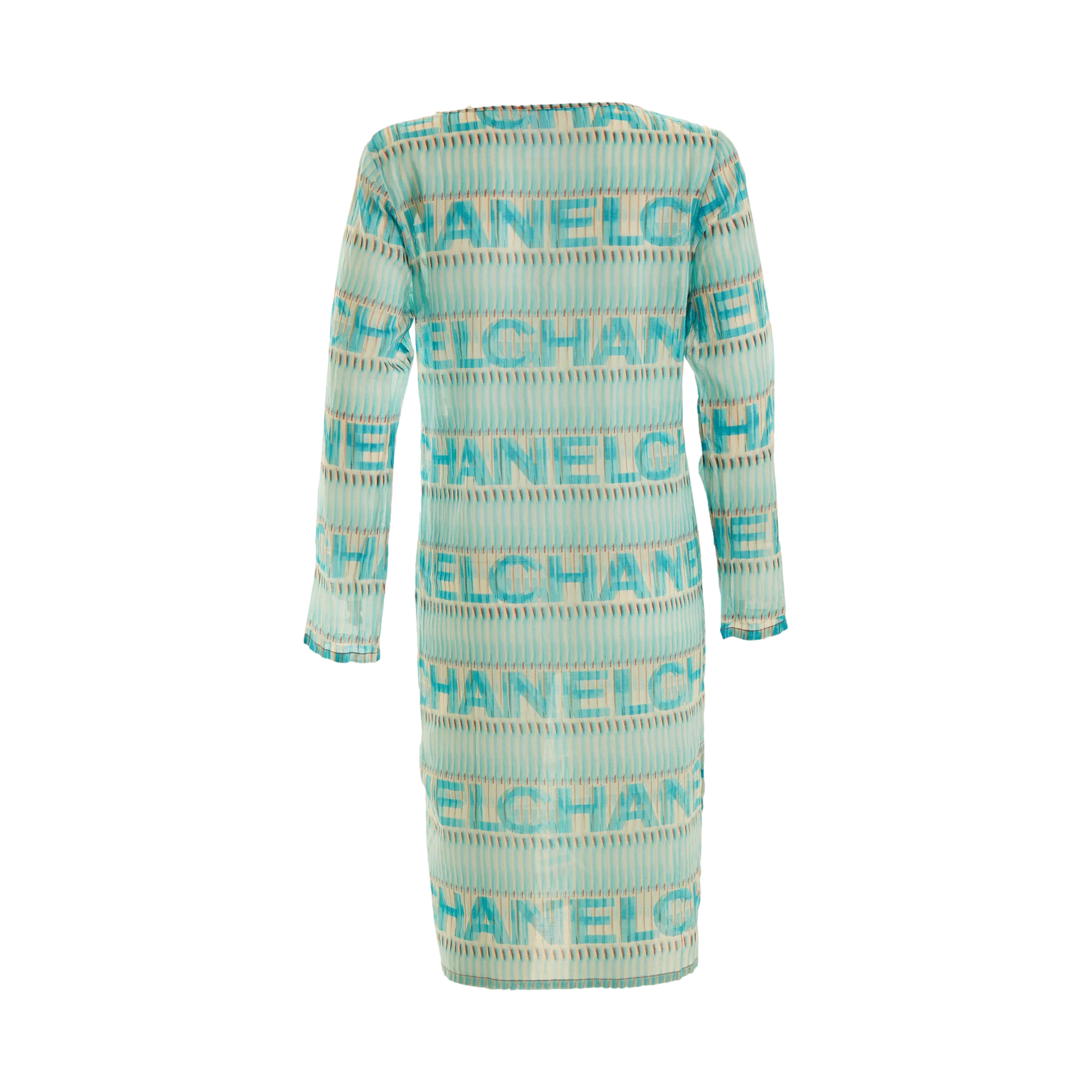 Chanel Baby Blue Logo Dress - Image 2
