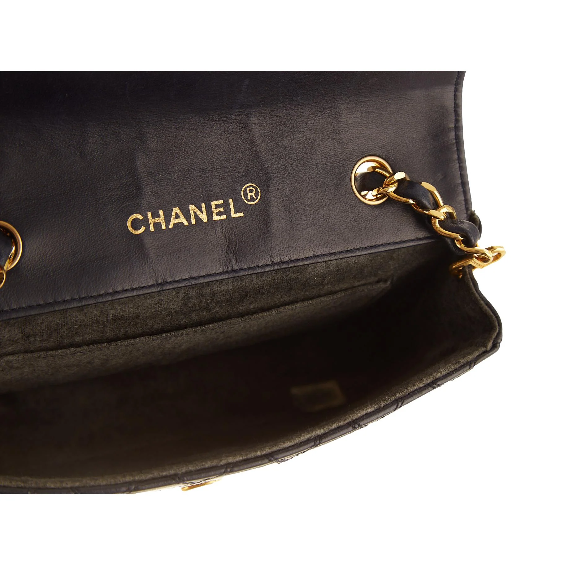 Chanel Navy Quilted Logo Shoulder Bag - Image 4