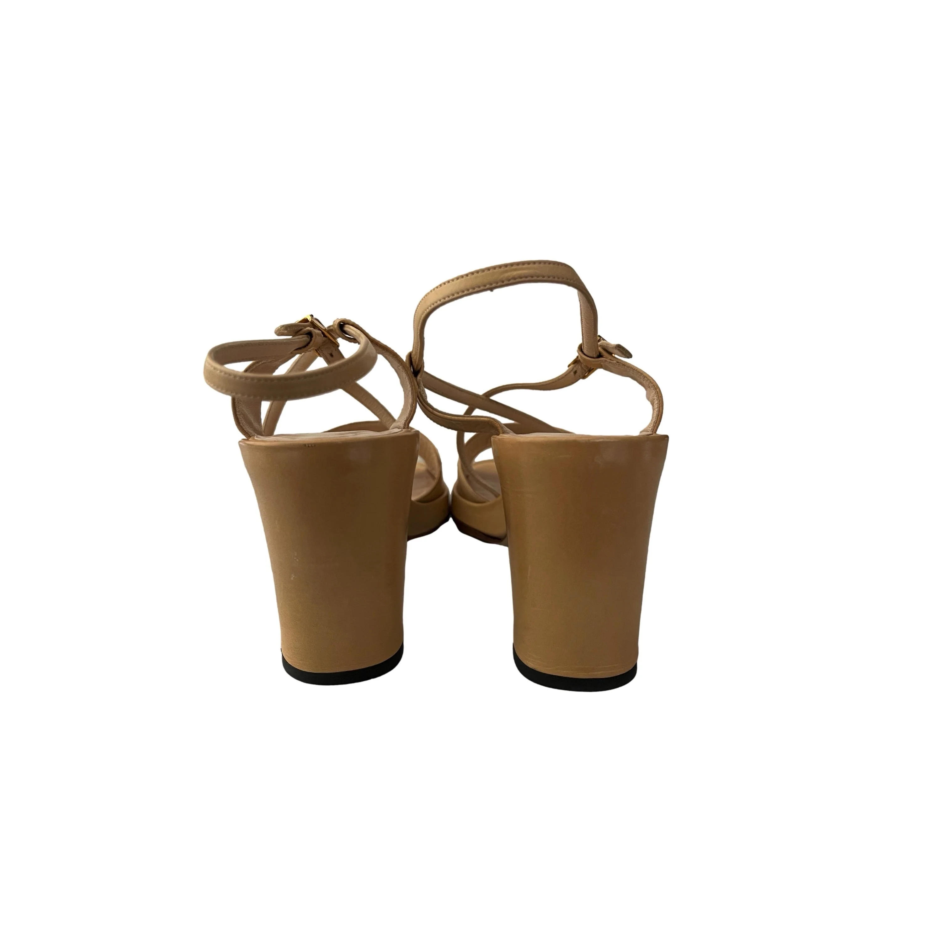 Chanel Nude Logo Chunky Heels - Image 2