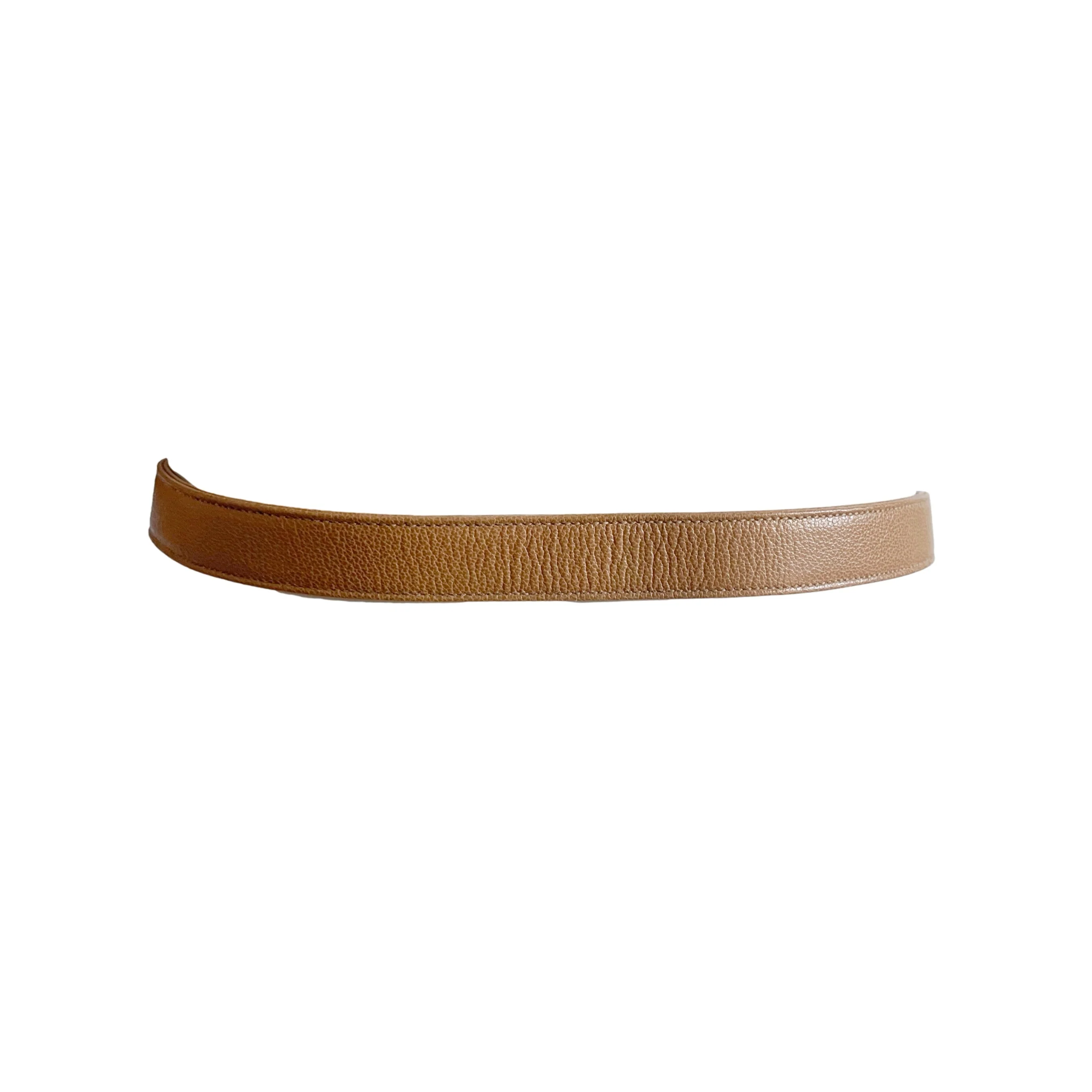 Chanel Nude Logo Leather Belt - Image 2