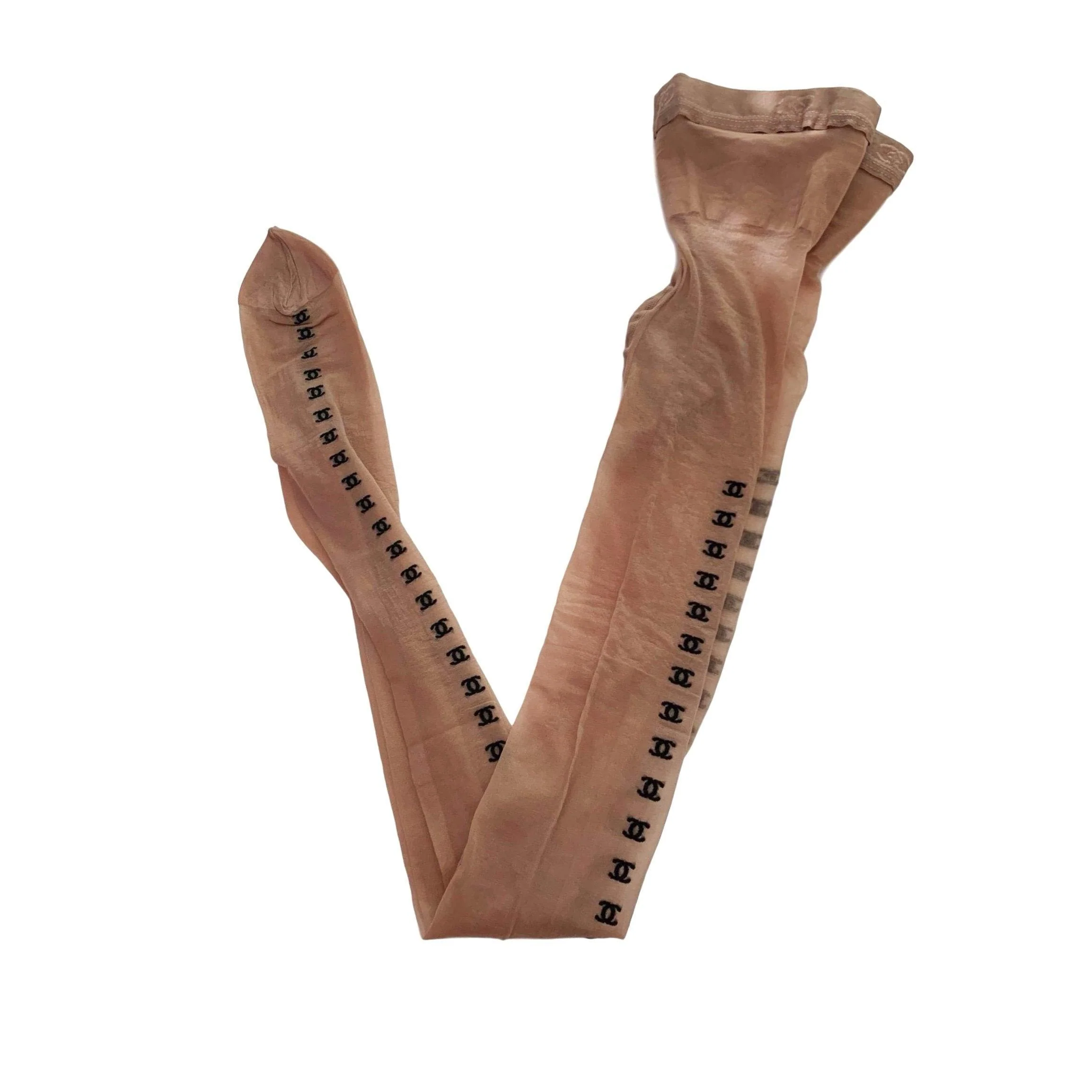 Chanel Nude Logo Tights