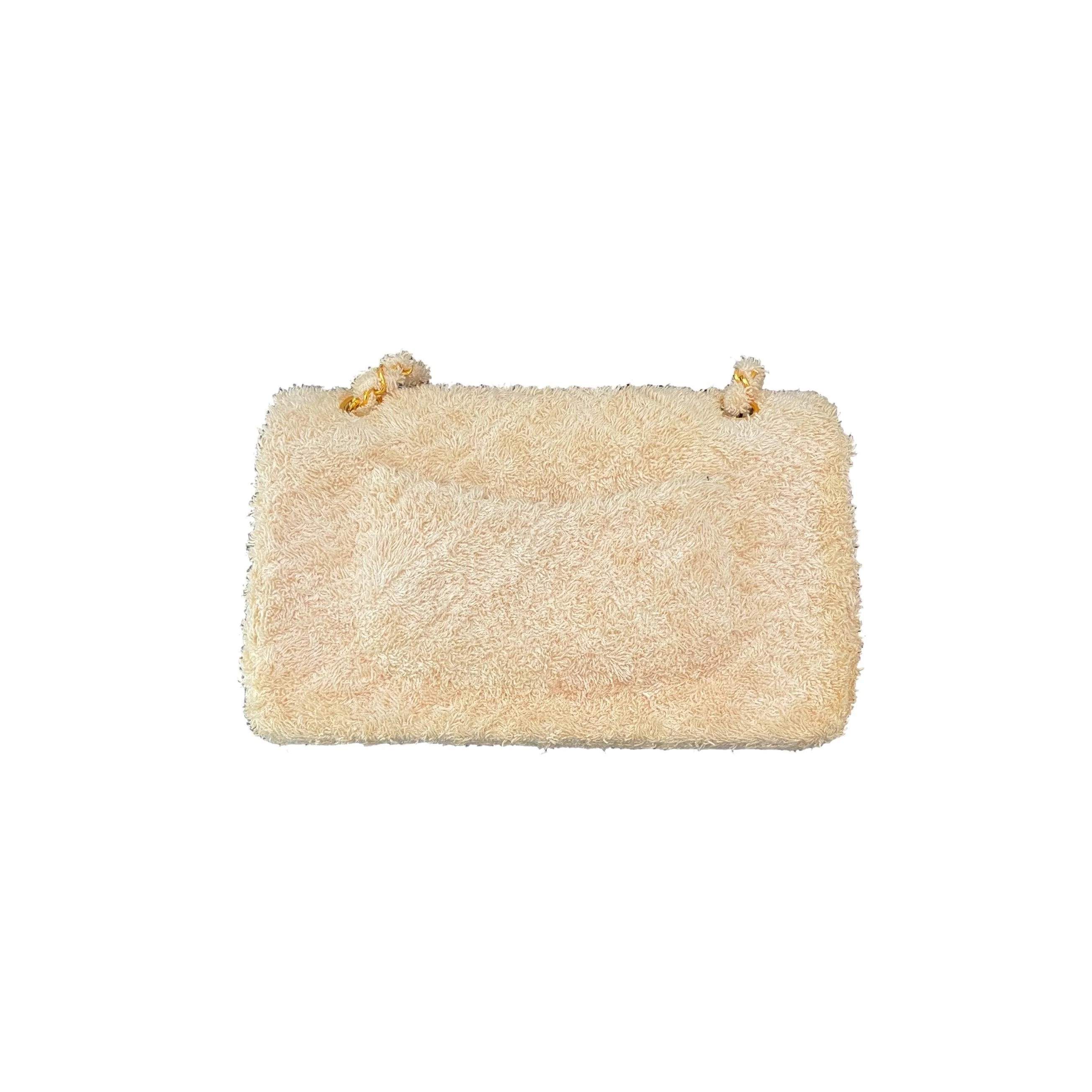 Chanel Nude Terry Cloth Flap Bag - Image 3