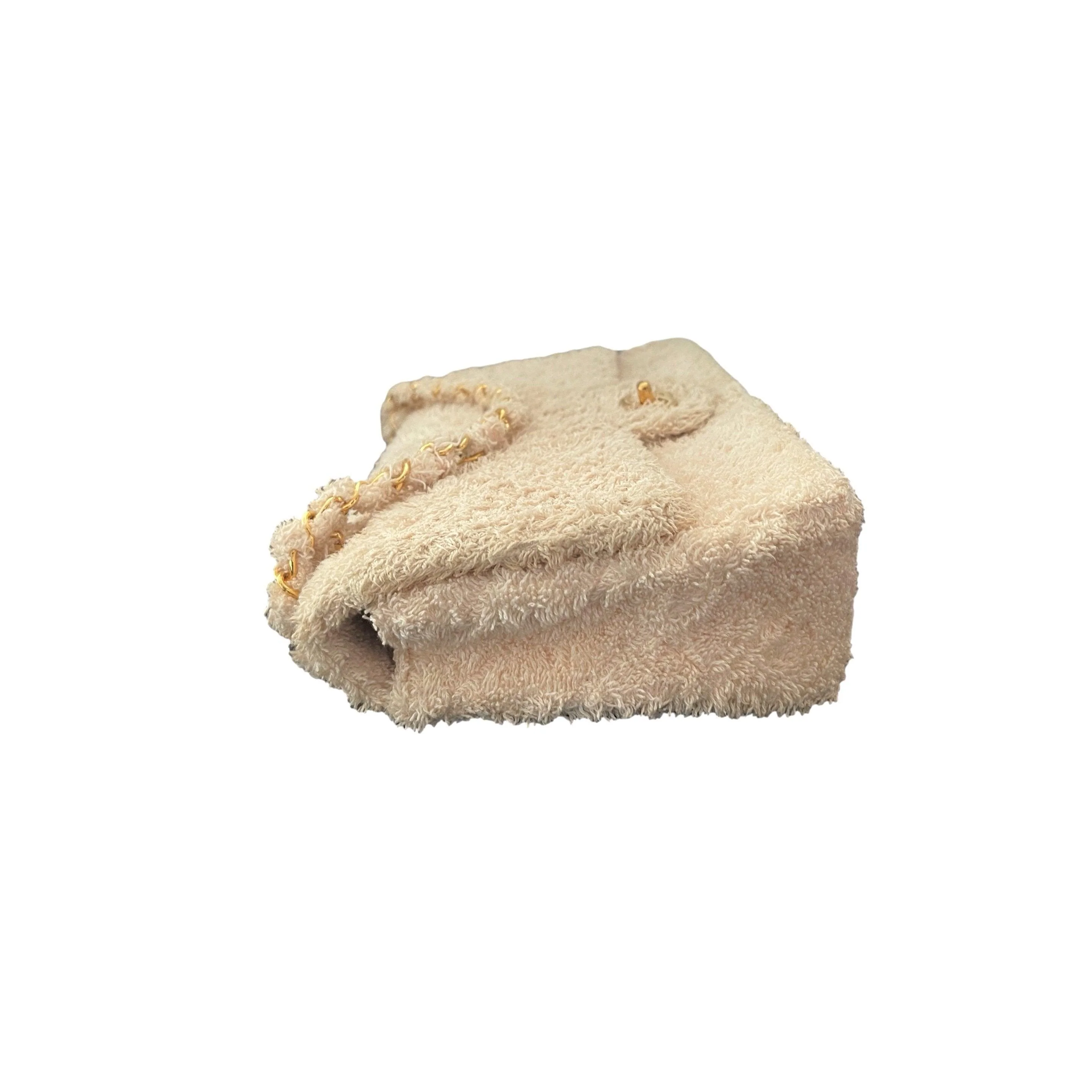 Chanel Nude Terry Cloth Flap Bag - Image 4