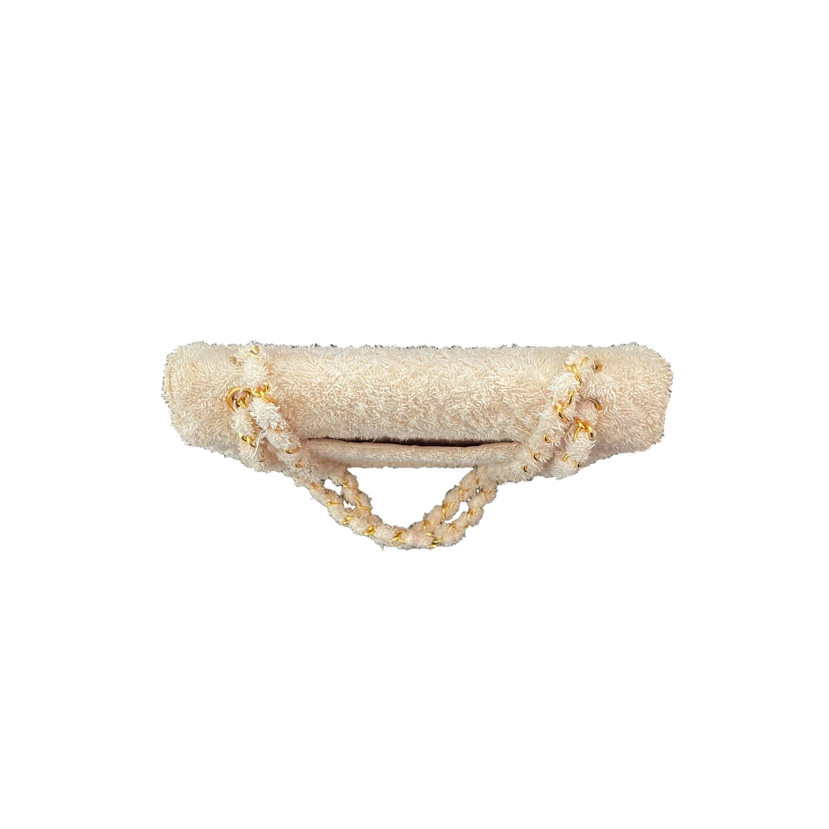 Chanel Nude Terry Cloth Flap Bag - Image 5