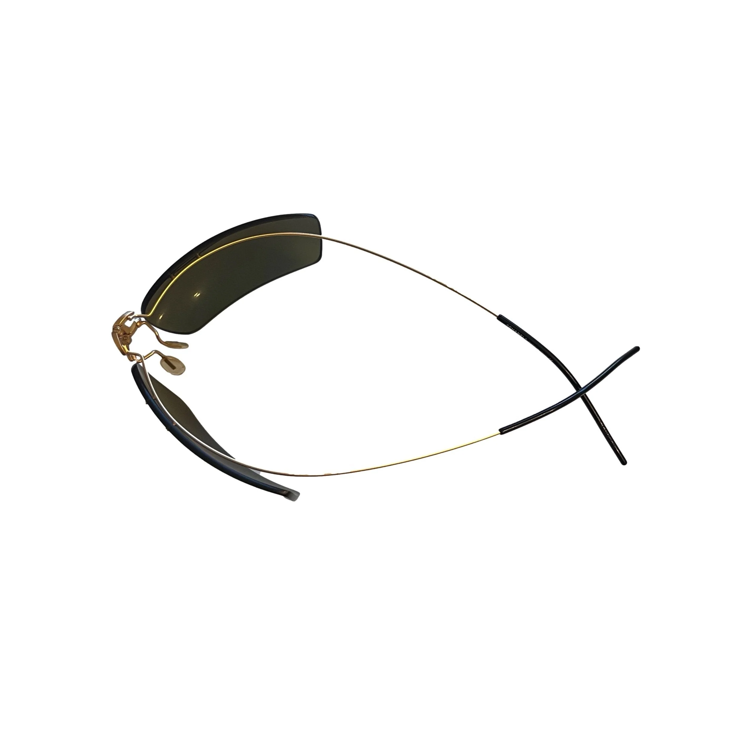 Chanel Olive Center Logo Folding Sunglasses - Image 4