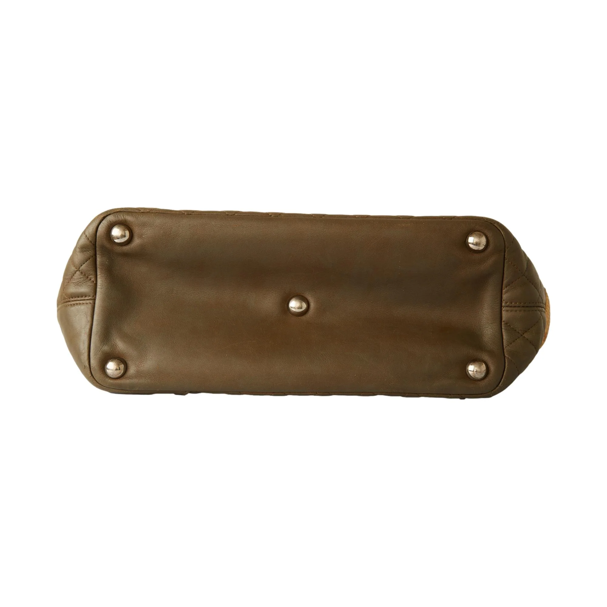 Chanel Olive Green Quilted Cambon Shoulder Bag - Image 3