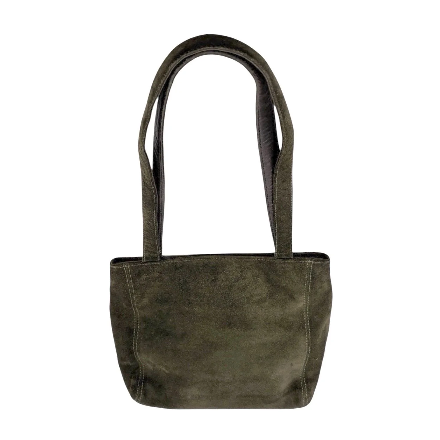 Chanel Olive Green Suede Shoulder Bag - Image 2