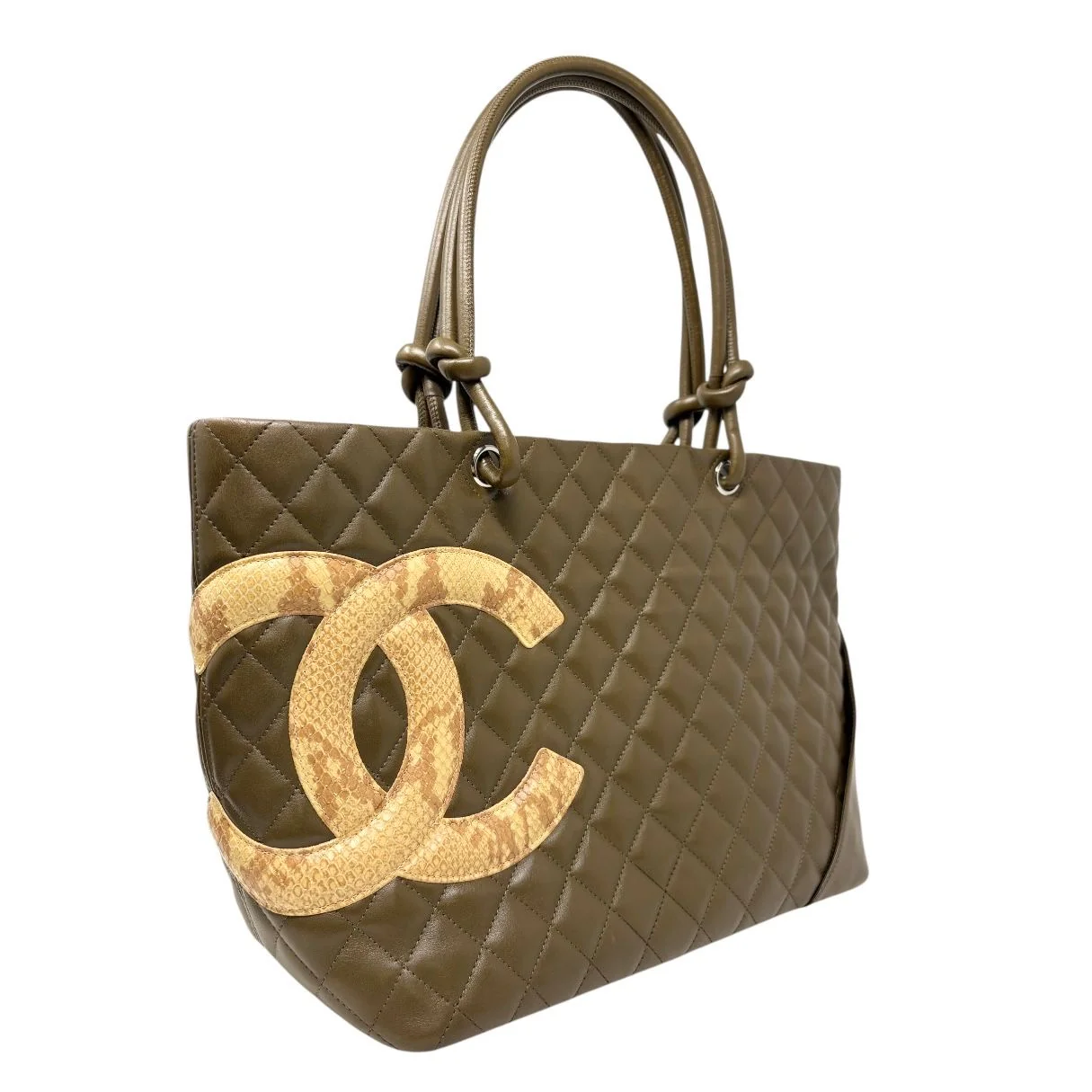 Chanel Olive Lambskin Large Cambon Tote - Image 2