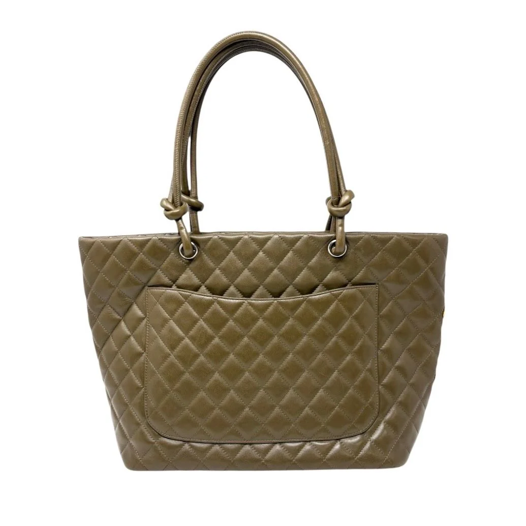 Chanel Olive Lambskin Large Cambon Tote - Image 3