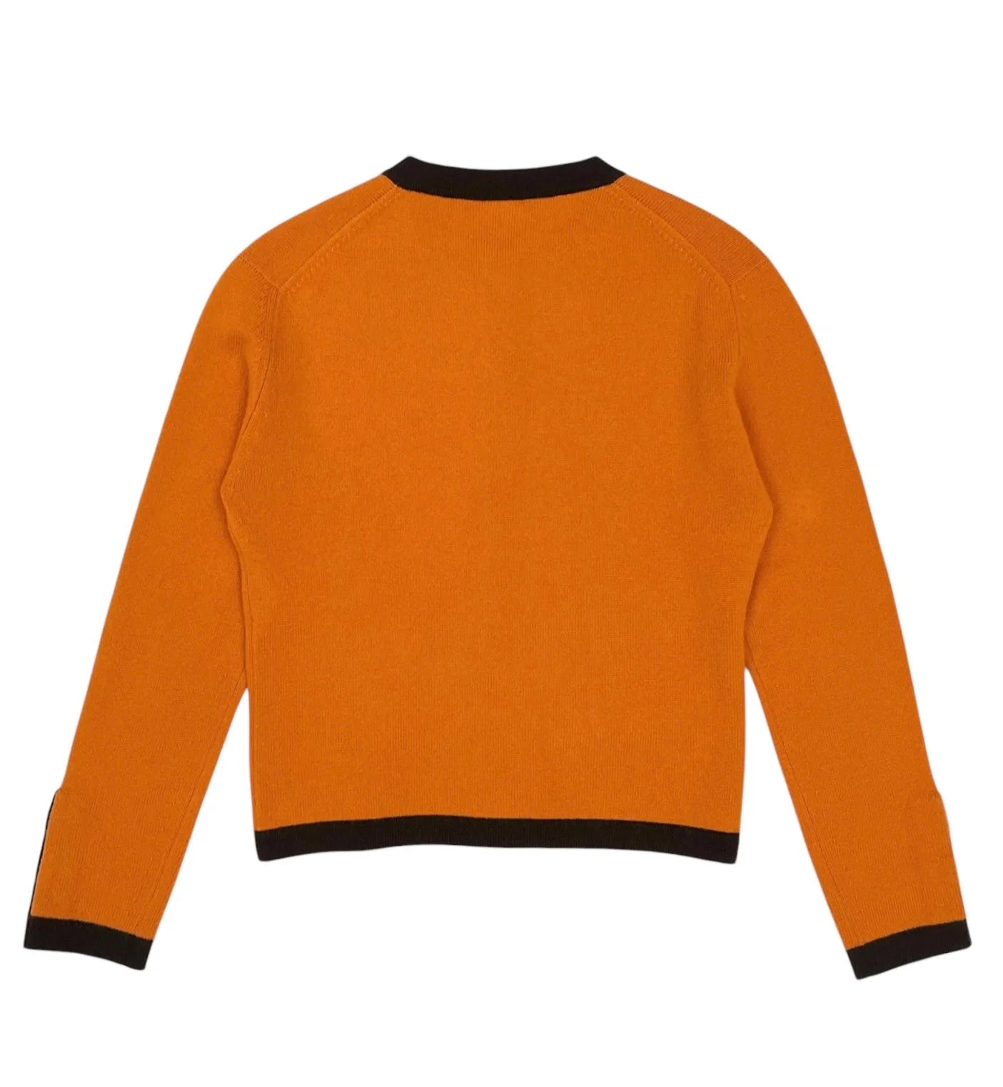 Chanel Orange Cashmere Logo Sweater - Image 2