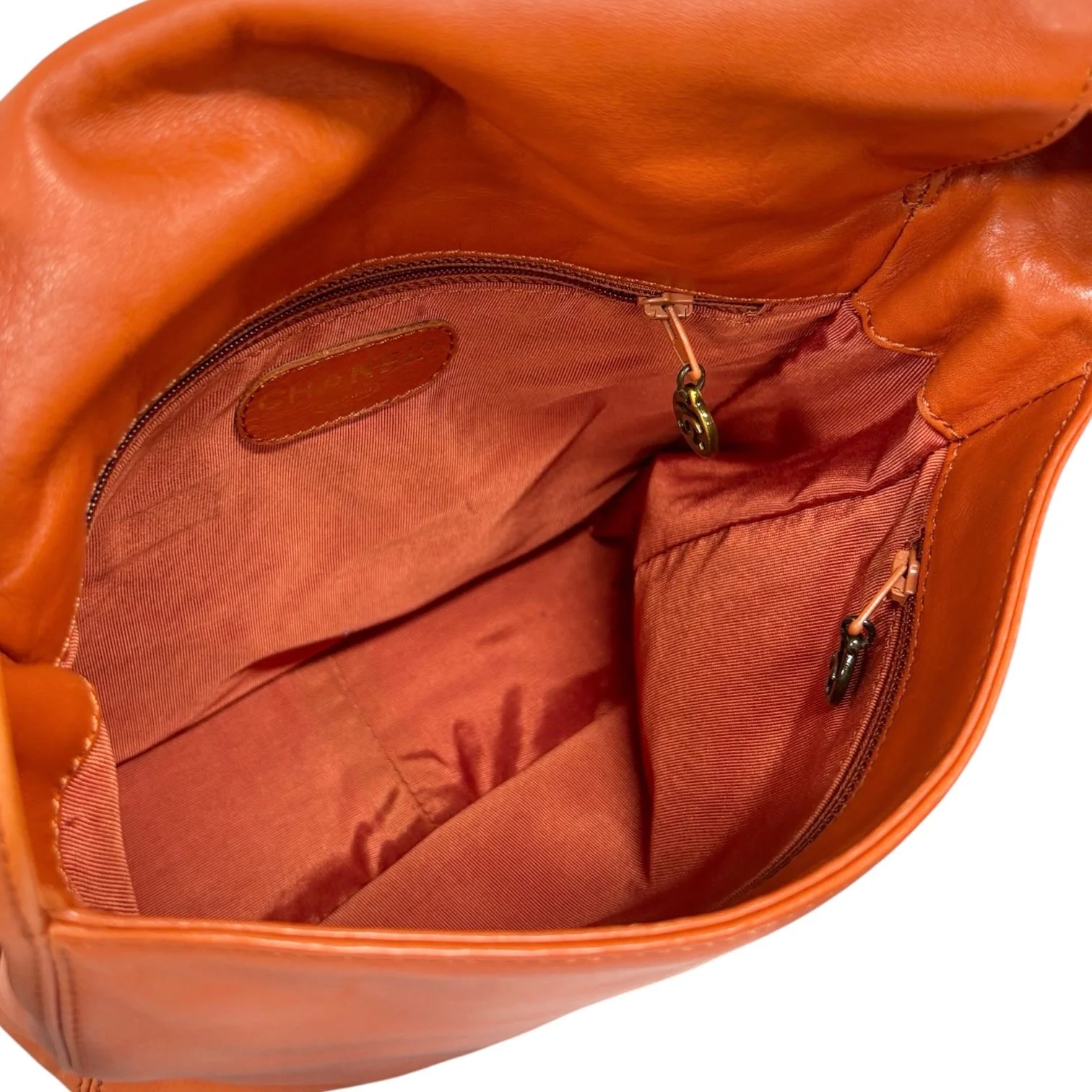 Chanel Orange Logo Shoulder Bag - Image 3