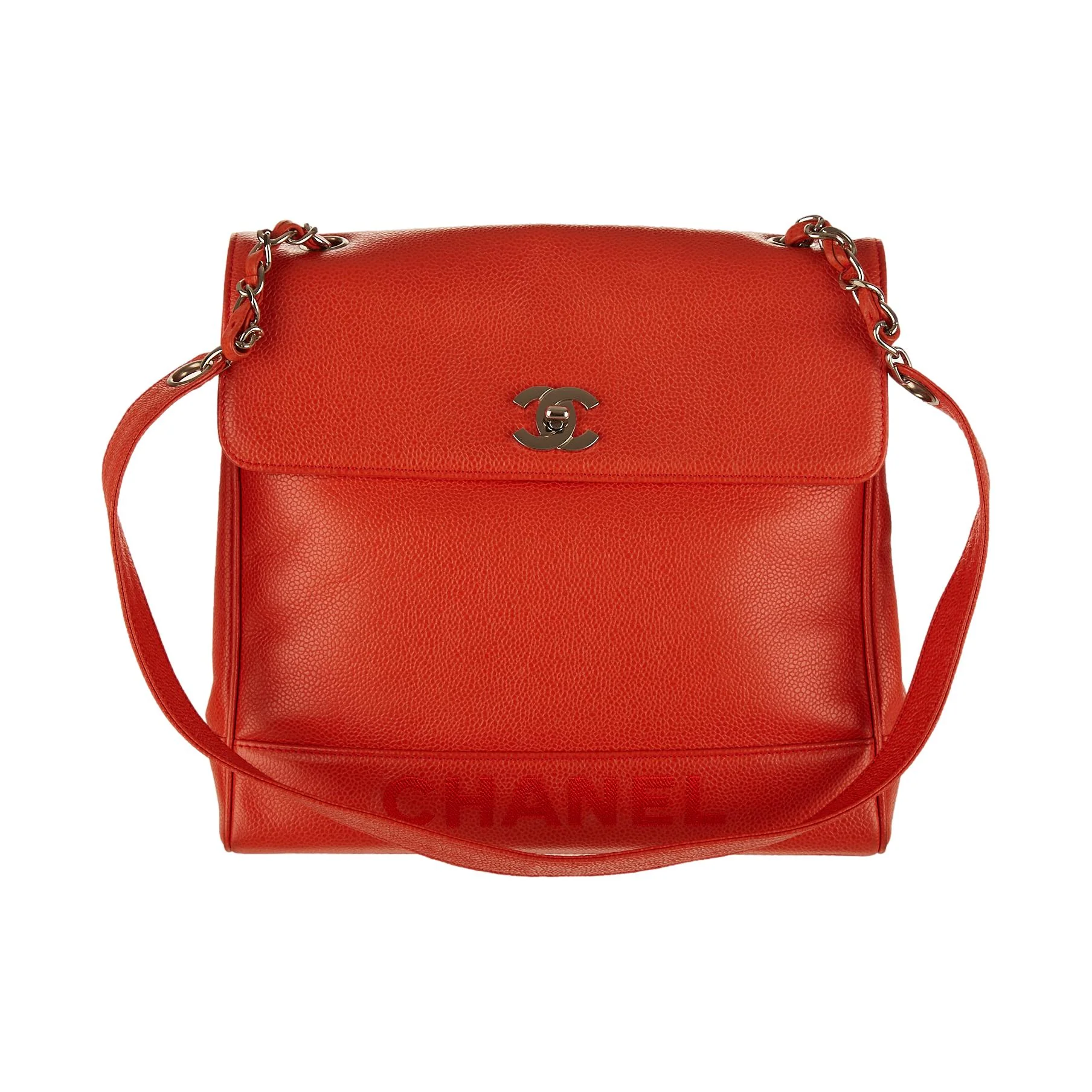 Chanel Orange Logo Shoulder Bag - Image 2
