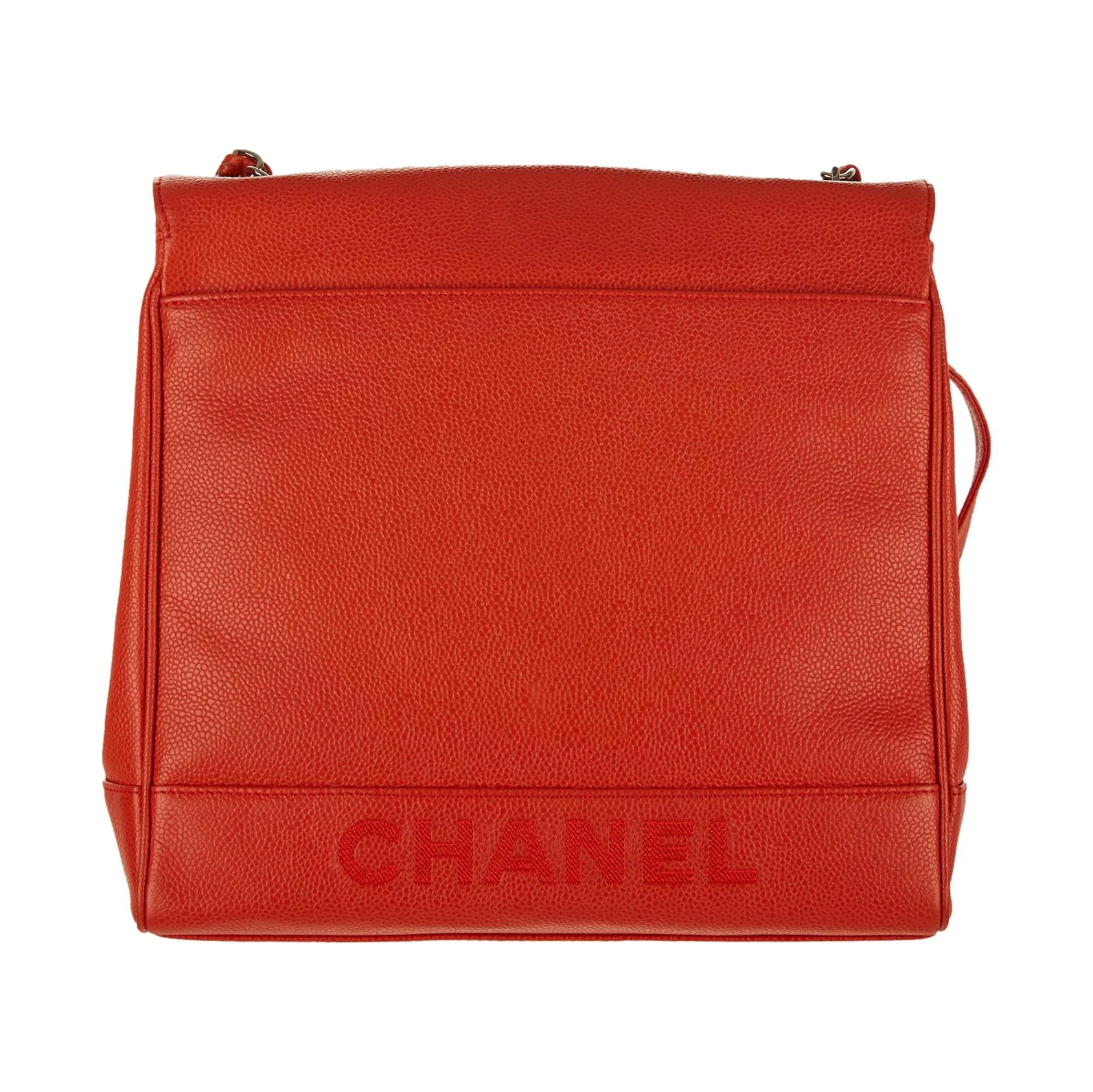 Chanel Orange Logo Shoulder Bag - Image 3