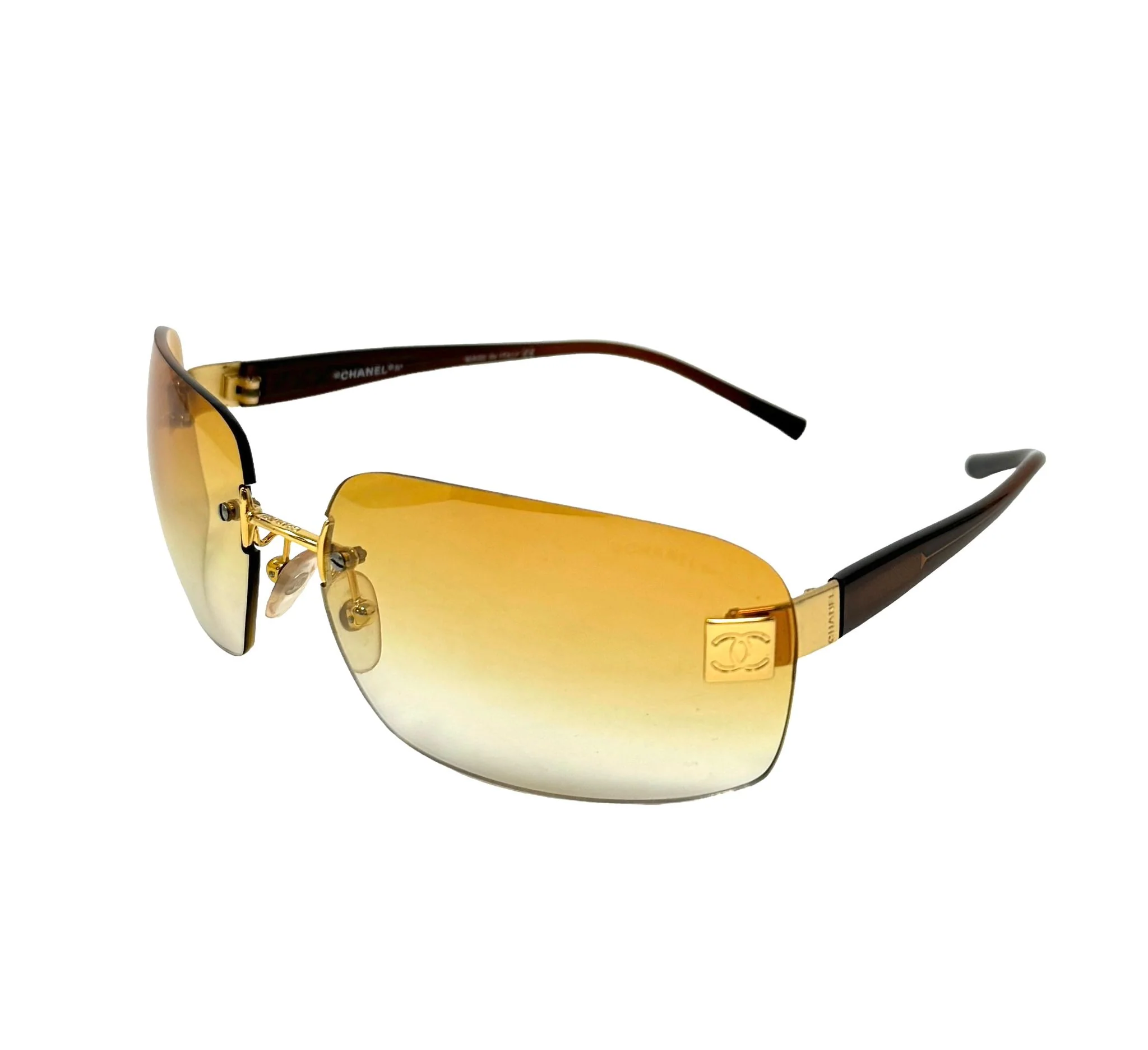 Chanel Orange Logo Sunglasses - Image 2