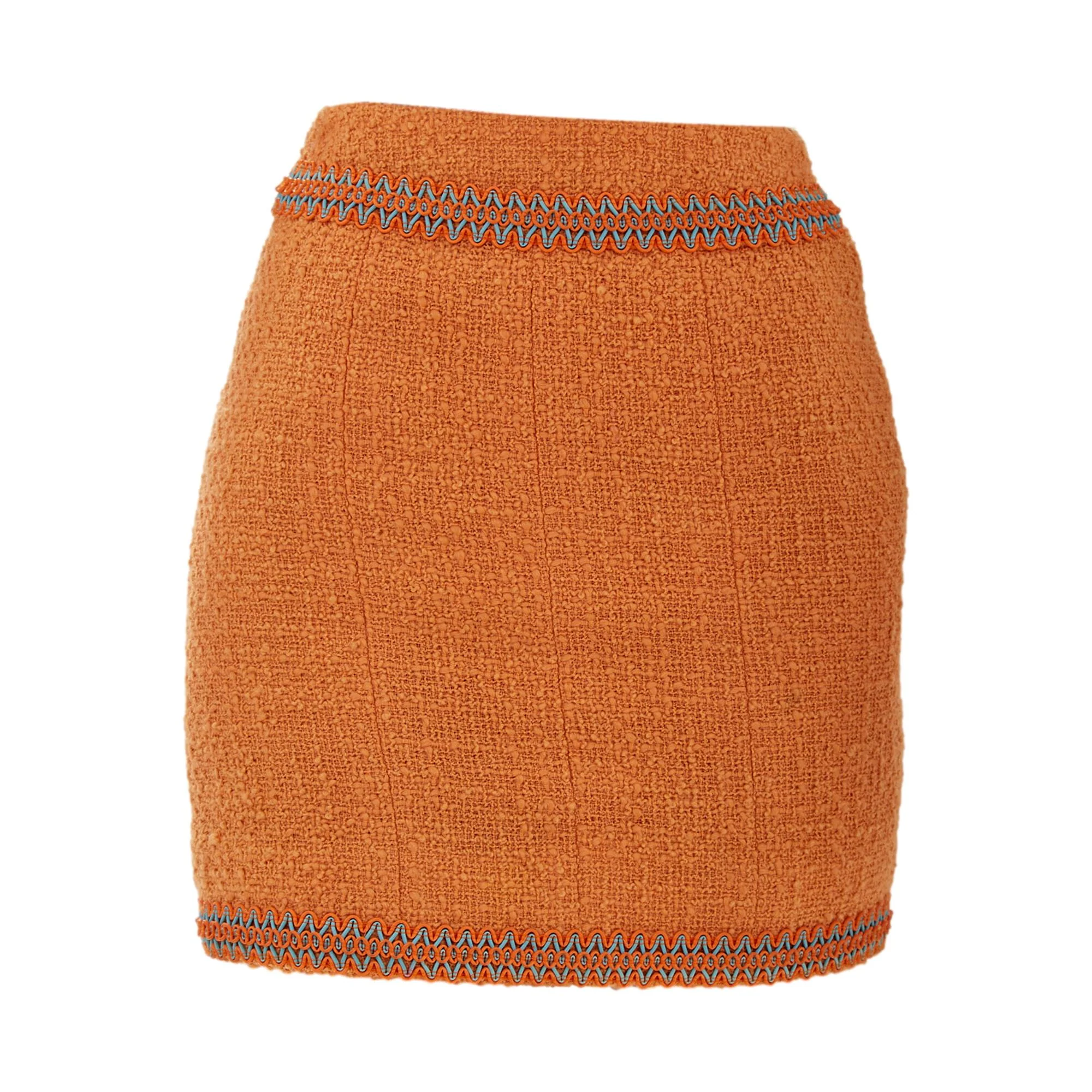 Chanel Orange Rare Logo Skirt