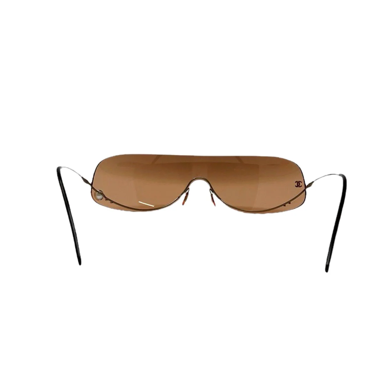 Chanel Orange Rimless Pearl Sunglasses - Image 2