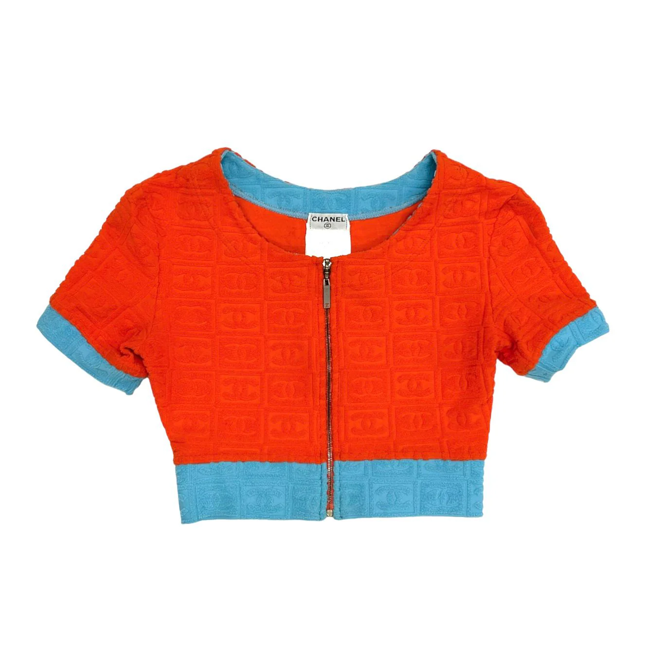 Chanel Orange Terrycloth Crop Top