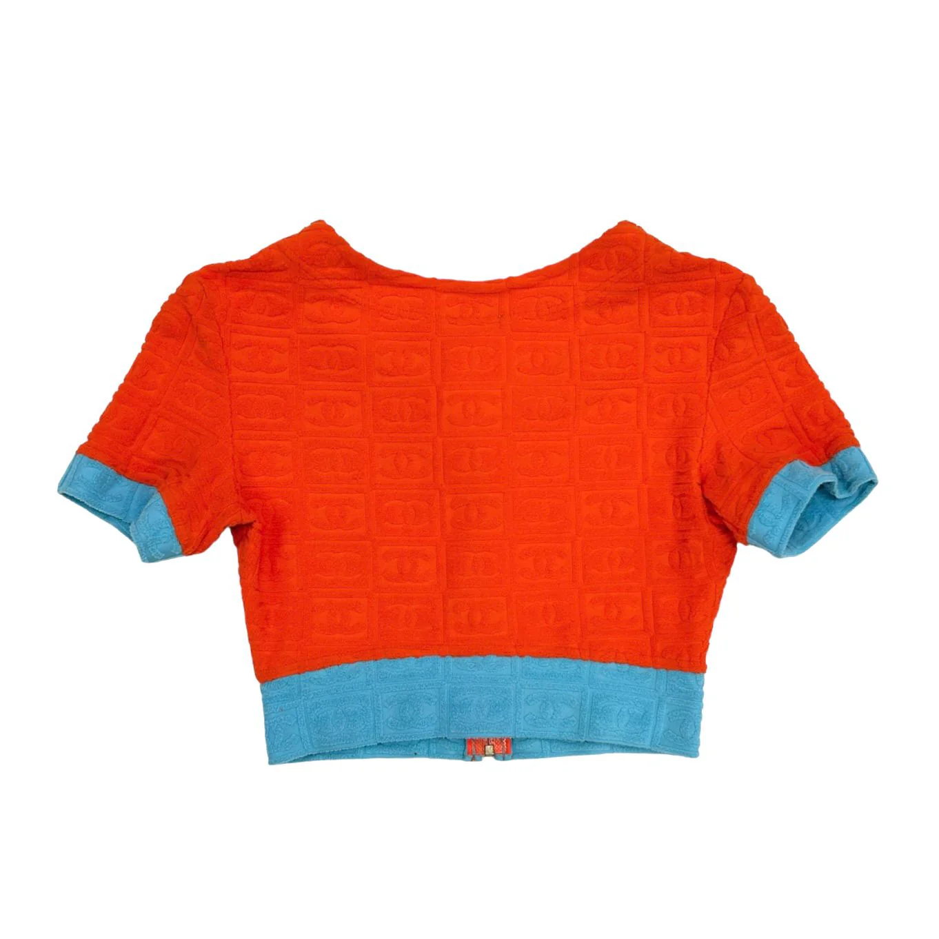 Chanel Orange Terrycloth Crop Top - Image 2