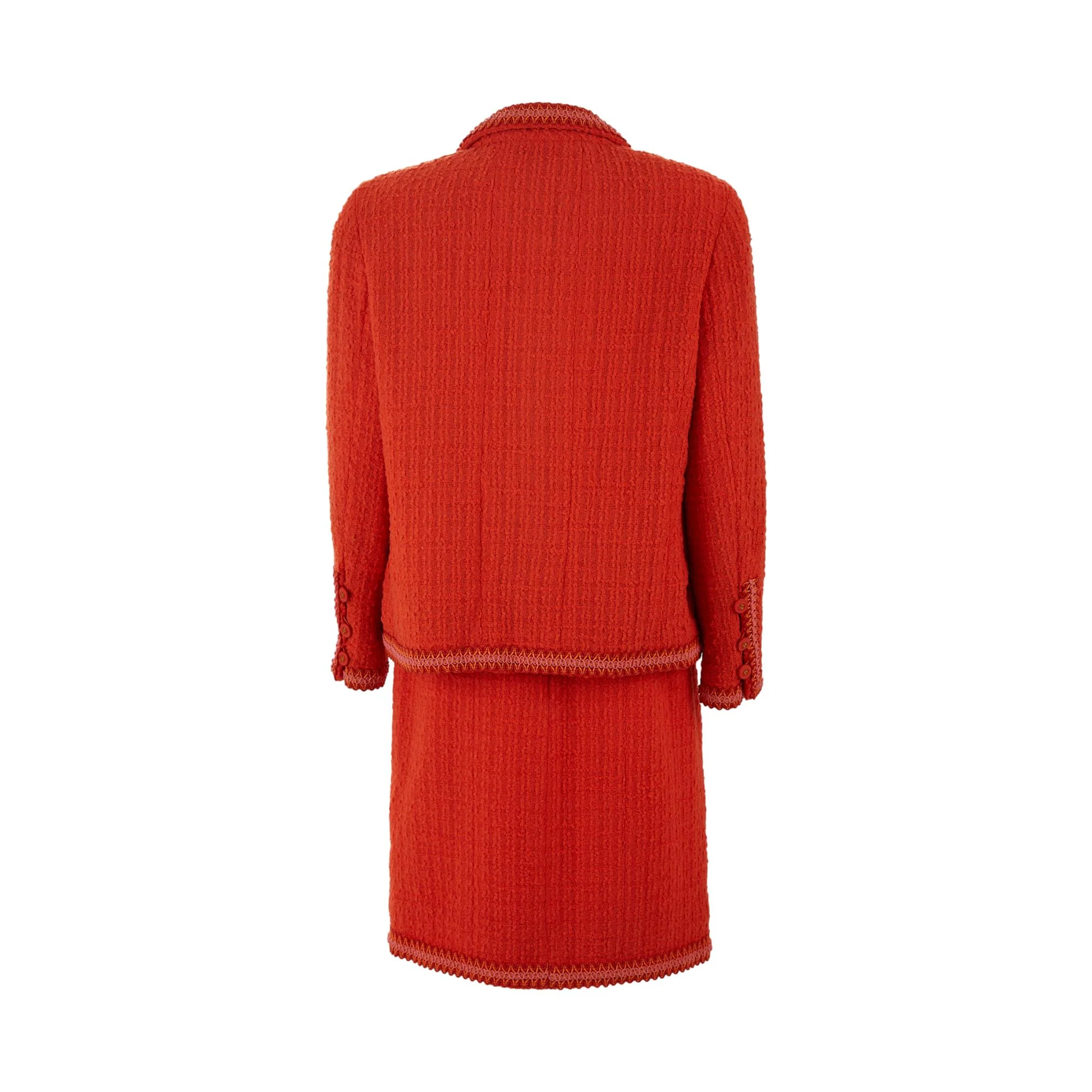 Chanel Orange Tweed Skirt Set - Image 2