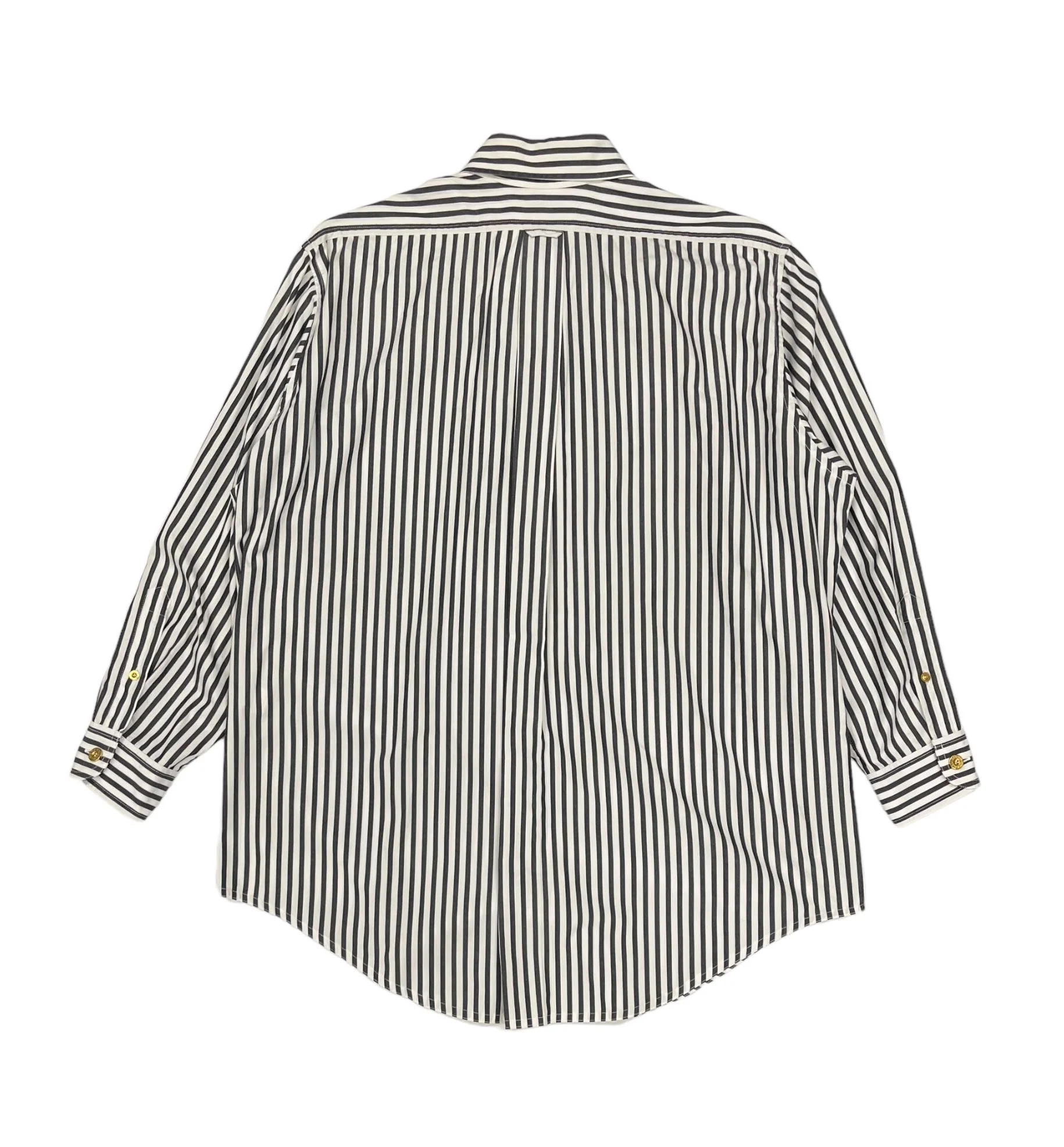 Chanel Oversized Black + White Striped Button Down Top - Image 2