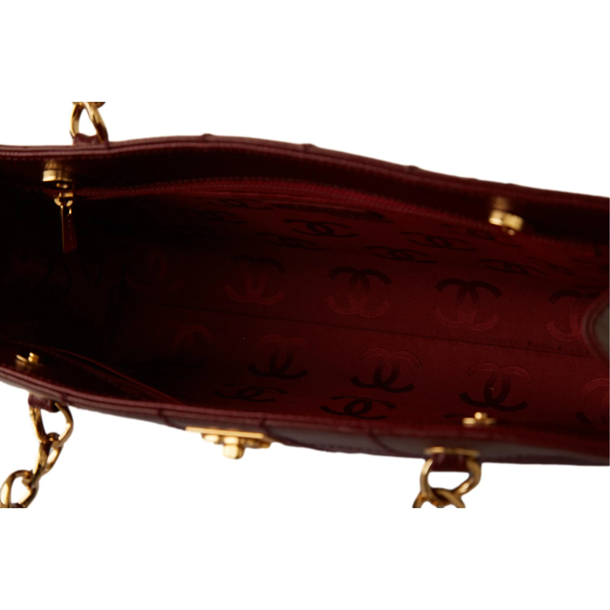 Chanel Oxblood Caviar Square Quilt Shoulder Bag - Image 4