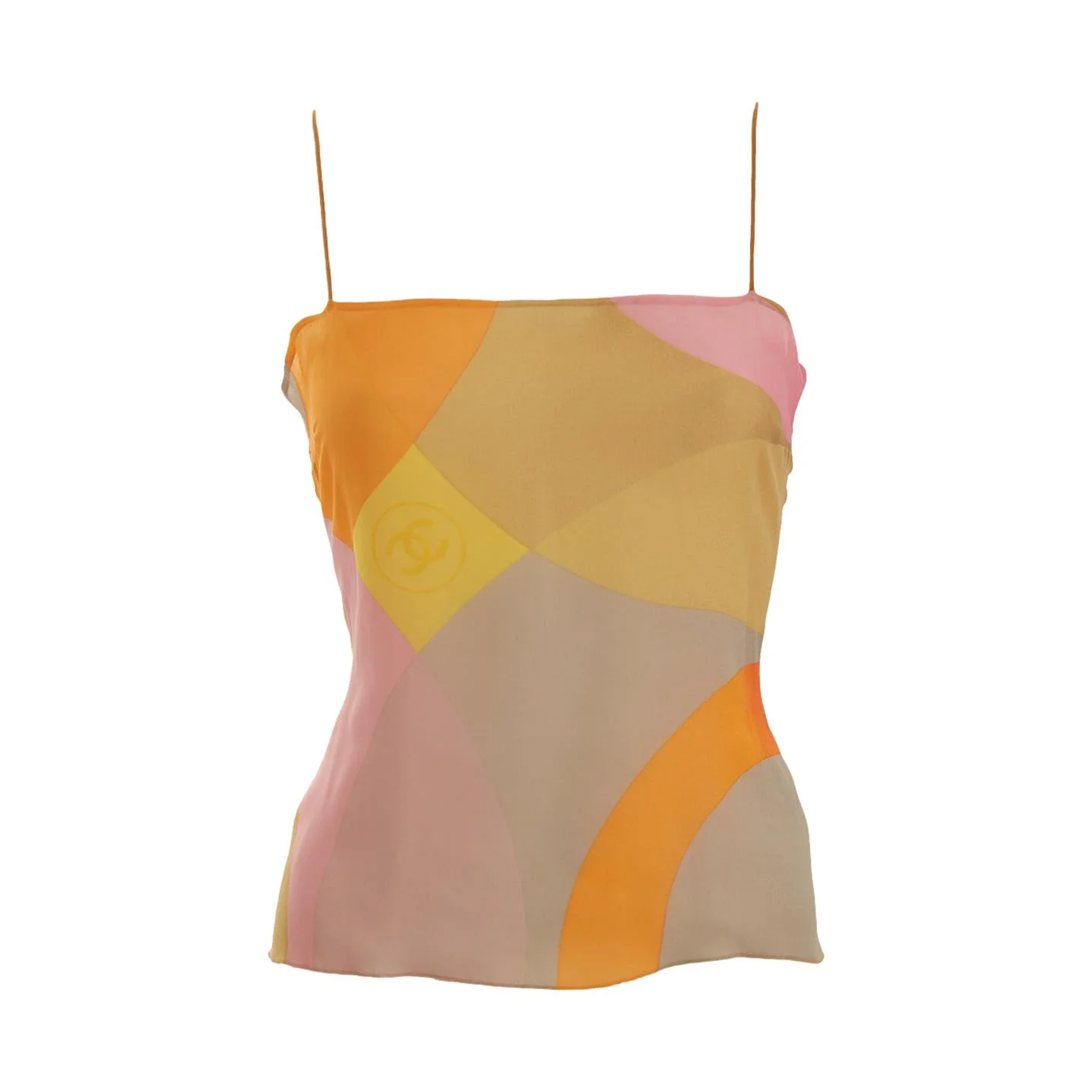 Chanel Pastel Color Block Logo Tank