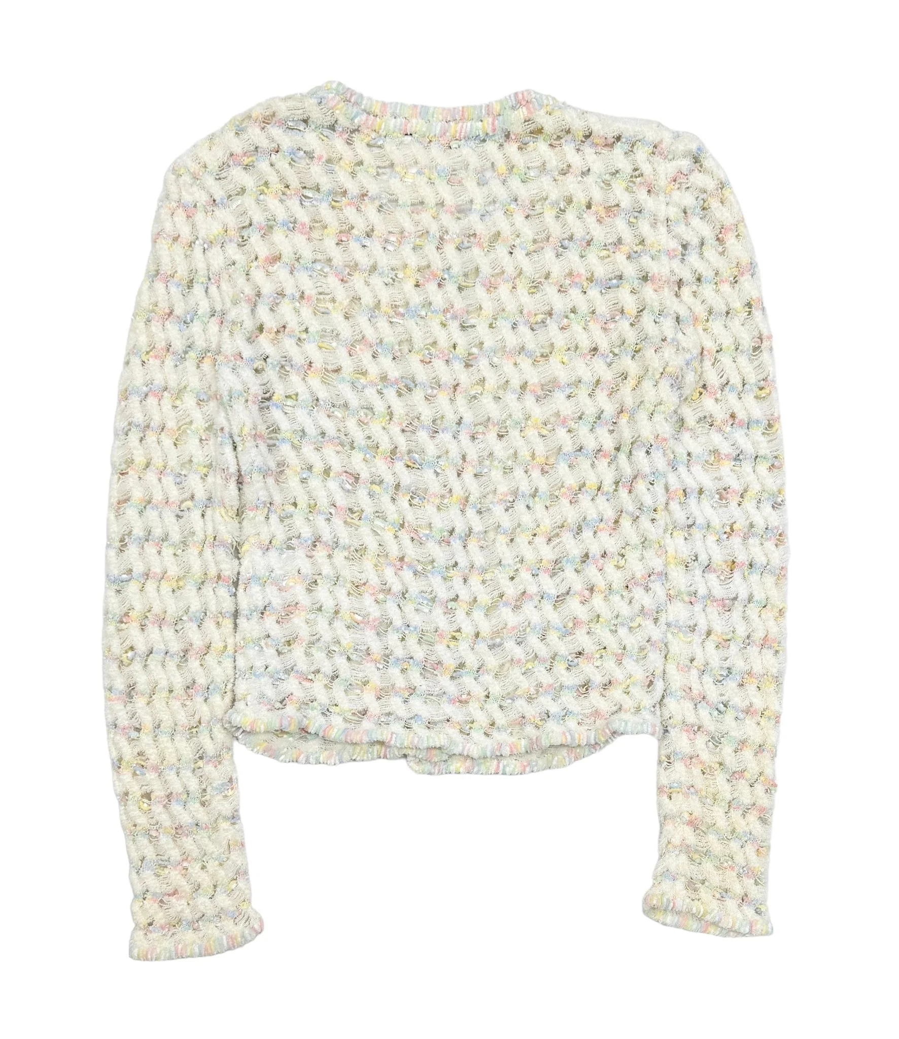 Chanel Pastel Open Weave Cardigan - Image 2
