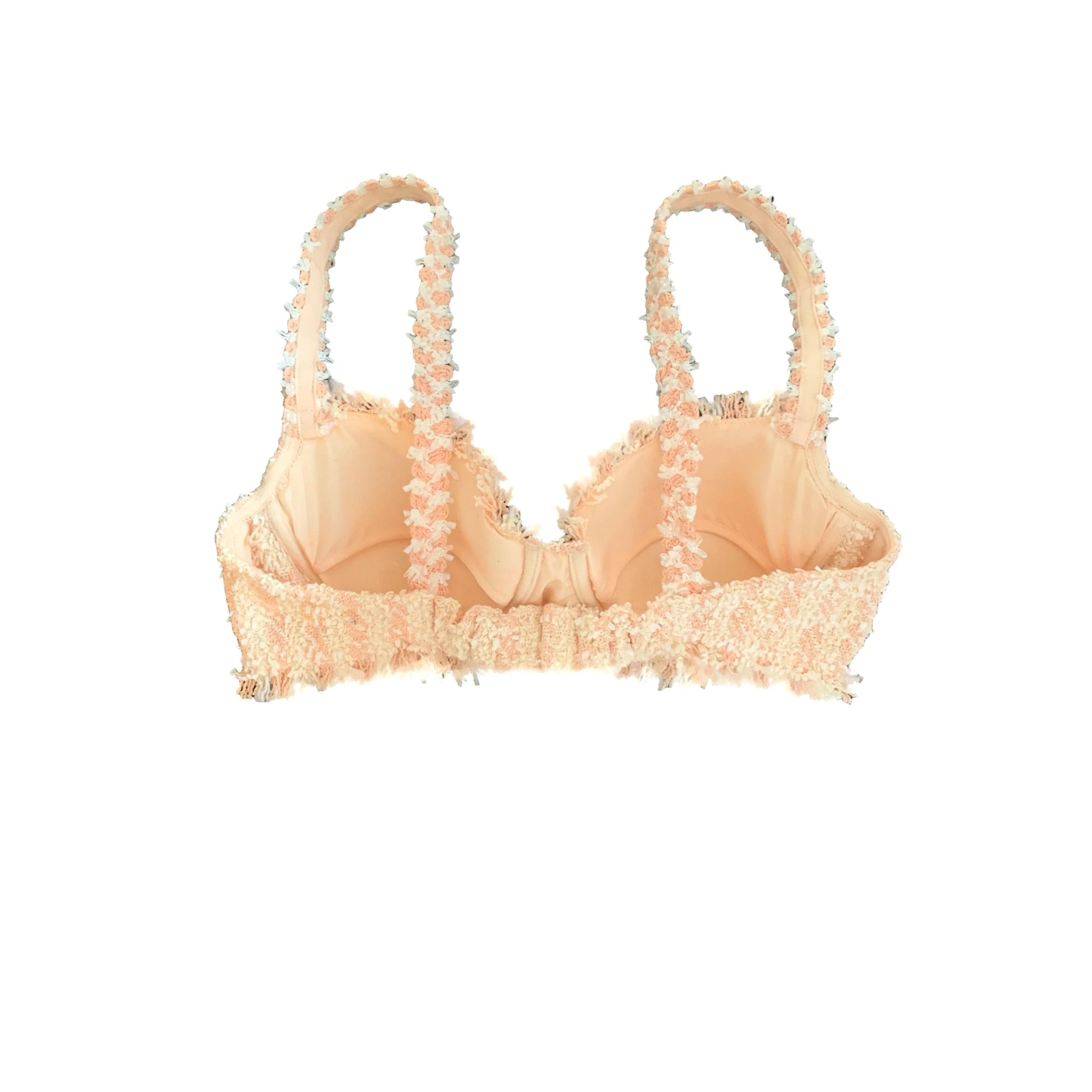 Chanel Peach Tweed Bra Short Set - Image 2