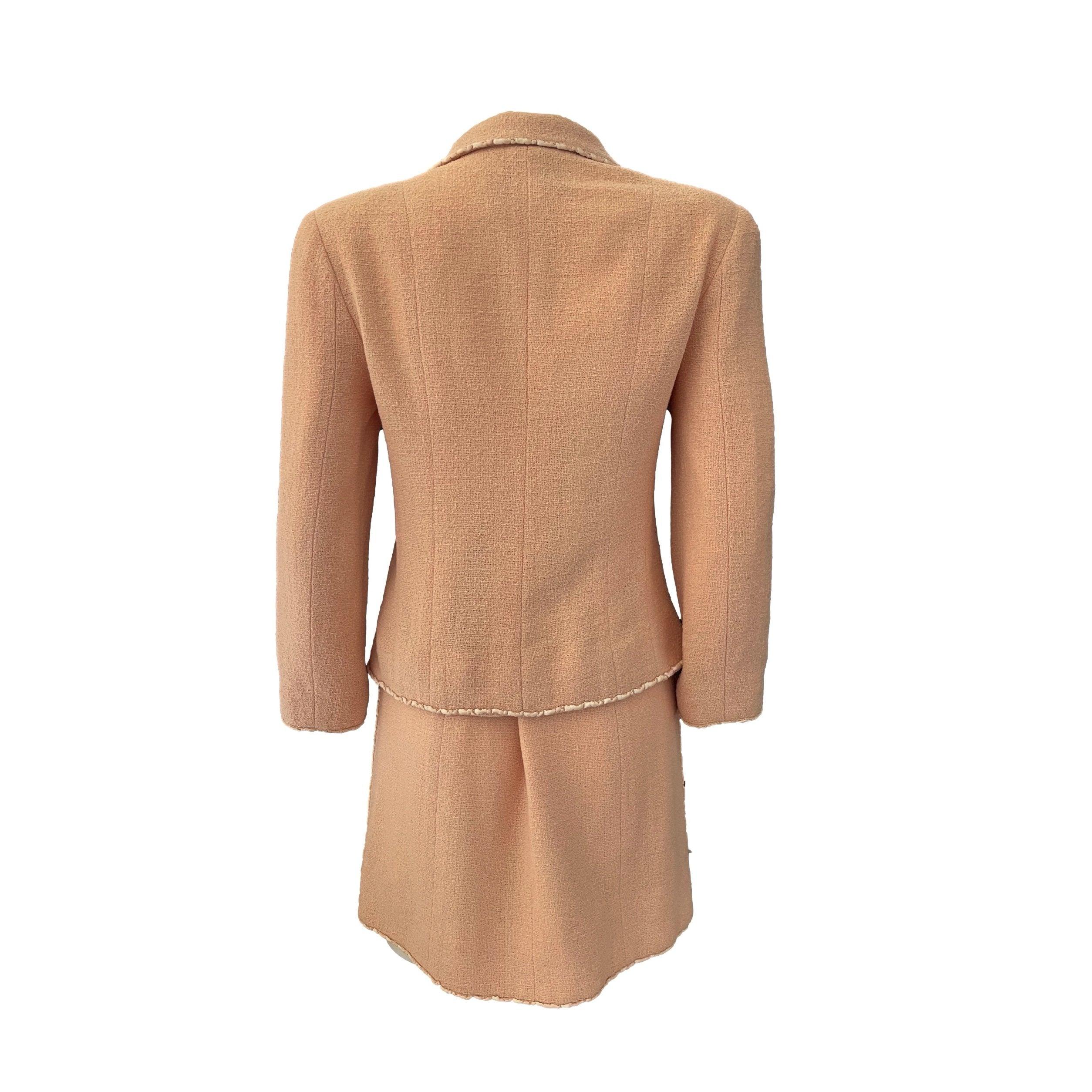 Chanel Peach Tweed Skirt Set - Image 2
