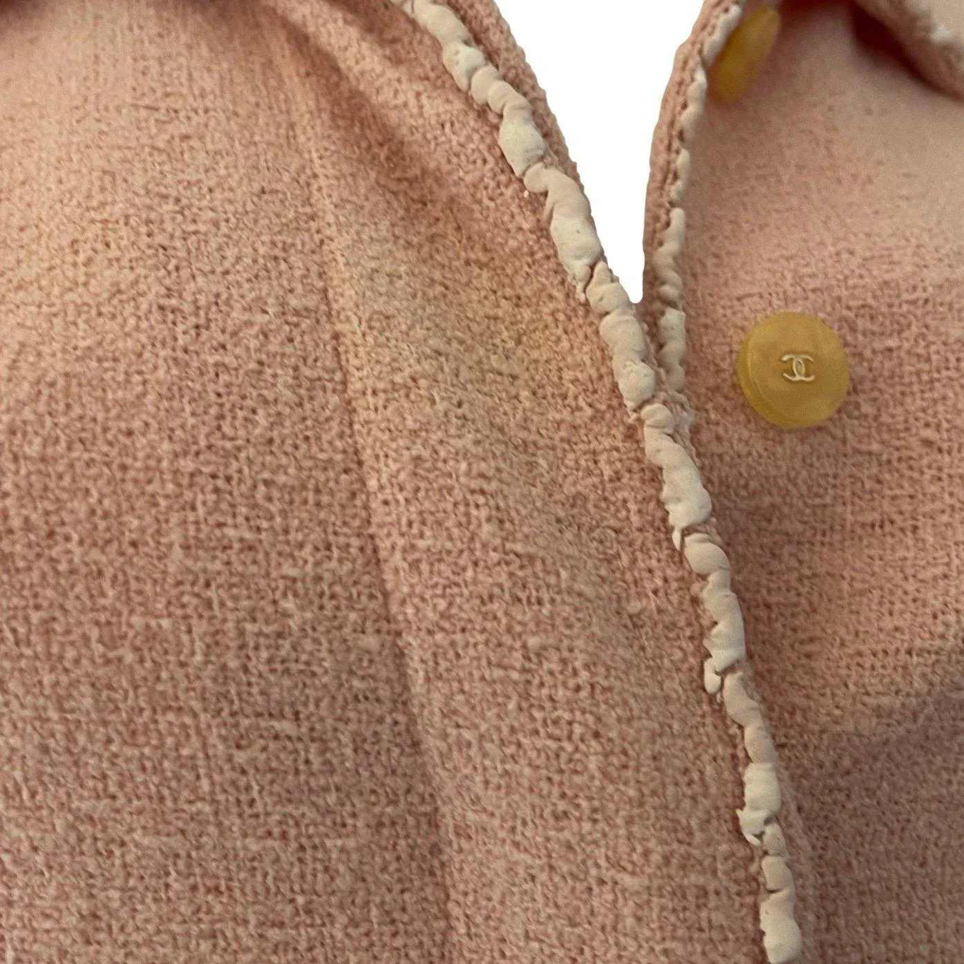 Chanel Peach Tweed Skirt Set - Image 3
