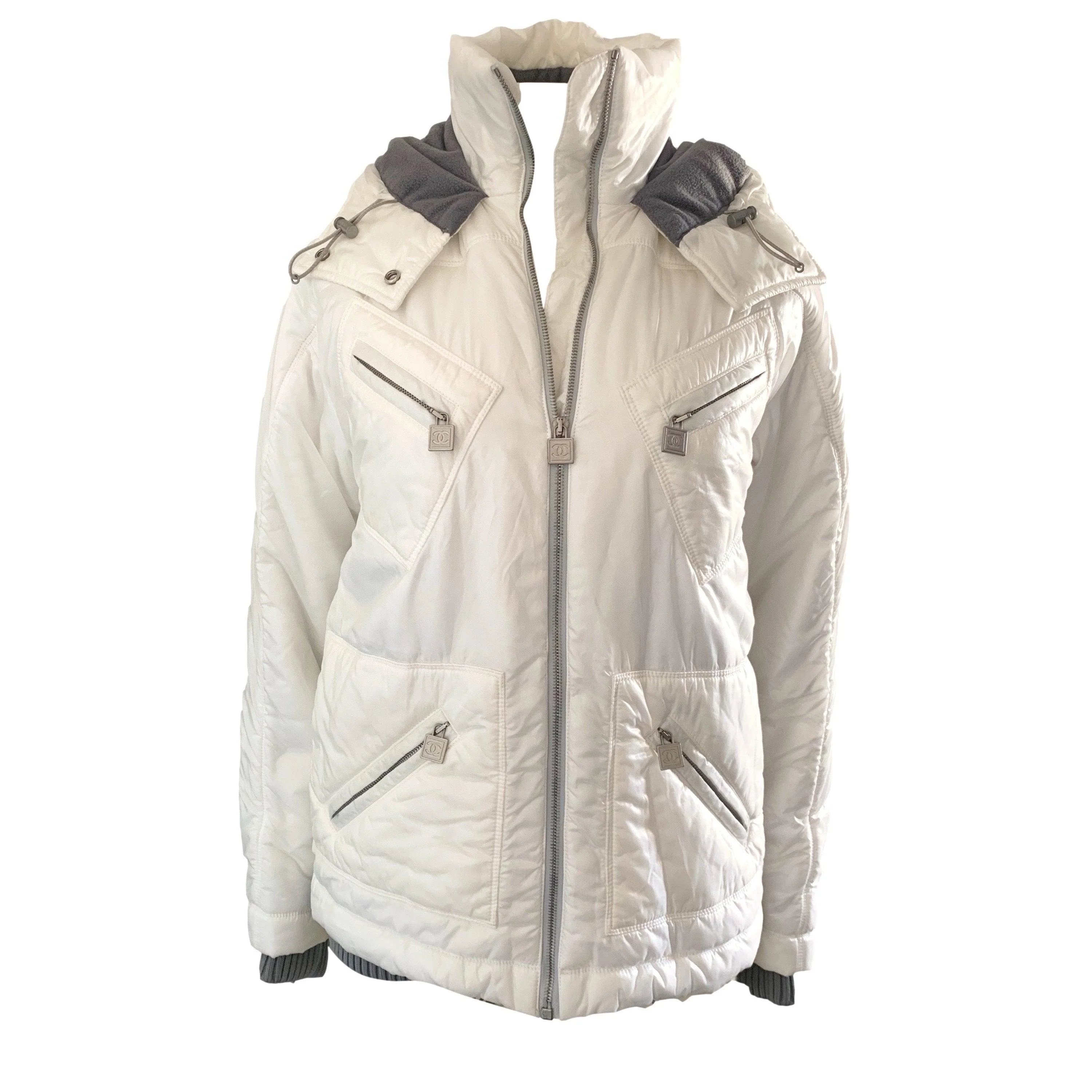 Chanel Pearl White Puffer Jacket