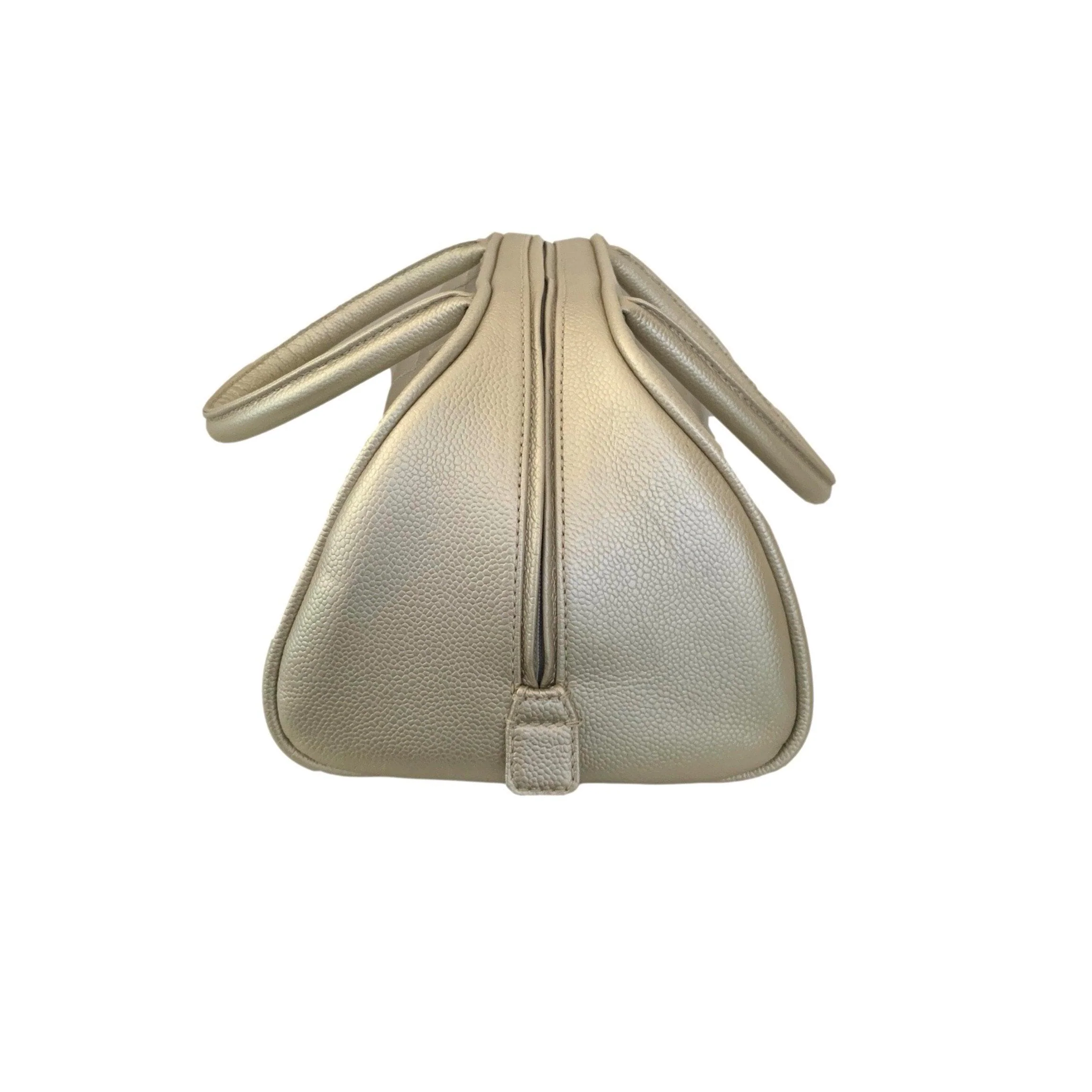 Chanel Pearlized Logo Small Boston Bag - Image 2