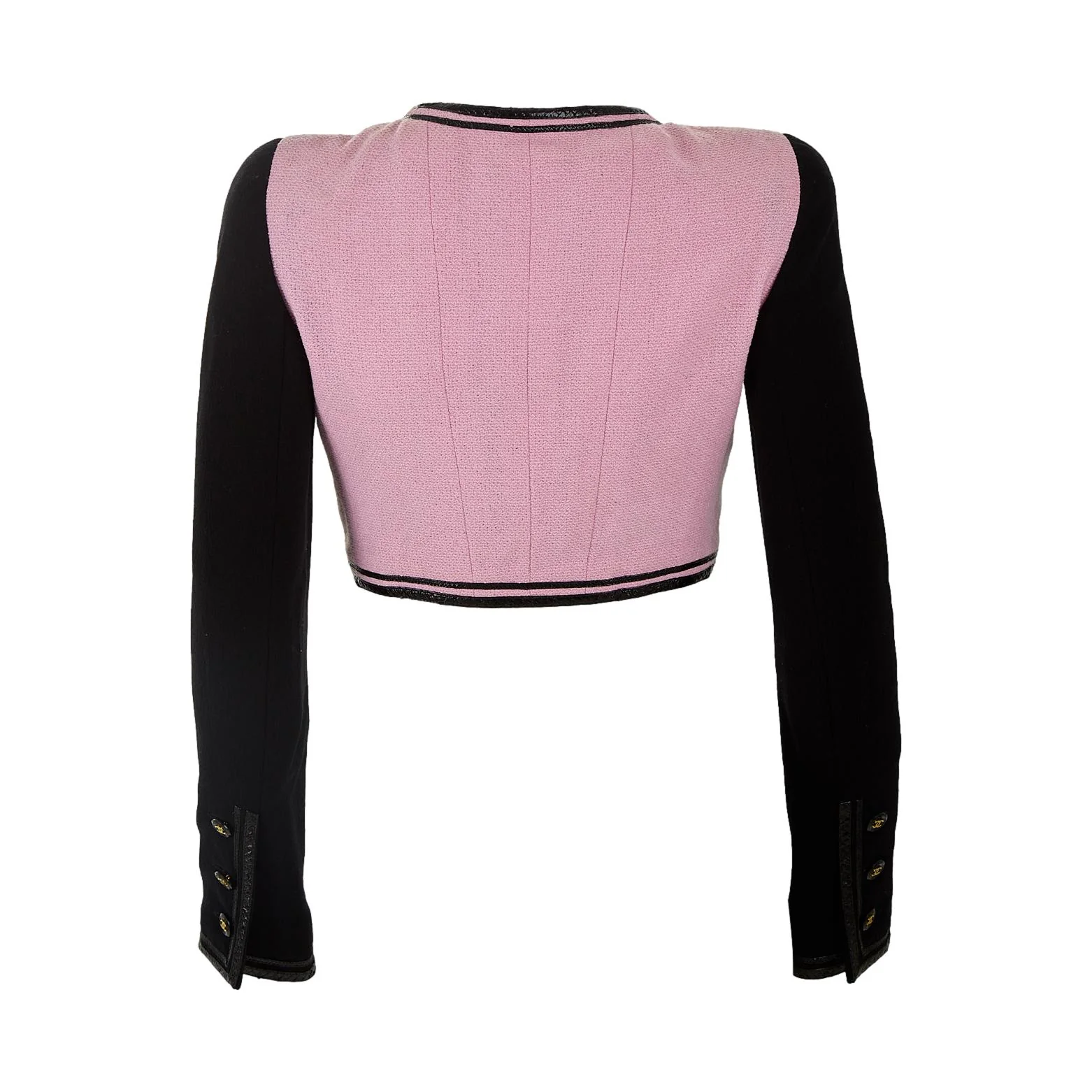 Chanel Pink Cropped Barbie Jacket - Image 2