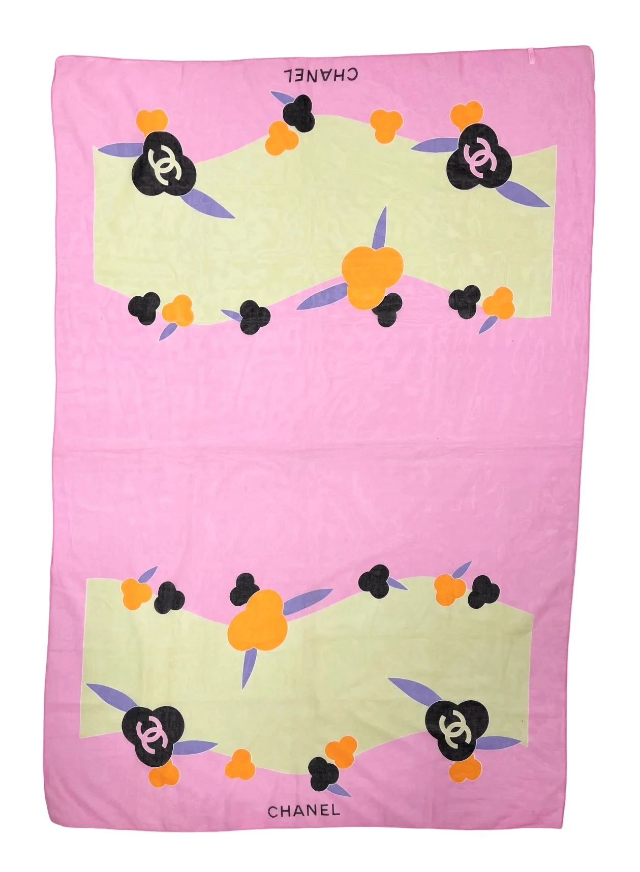 Chanel Pink Floral Logo Wrap