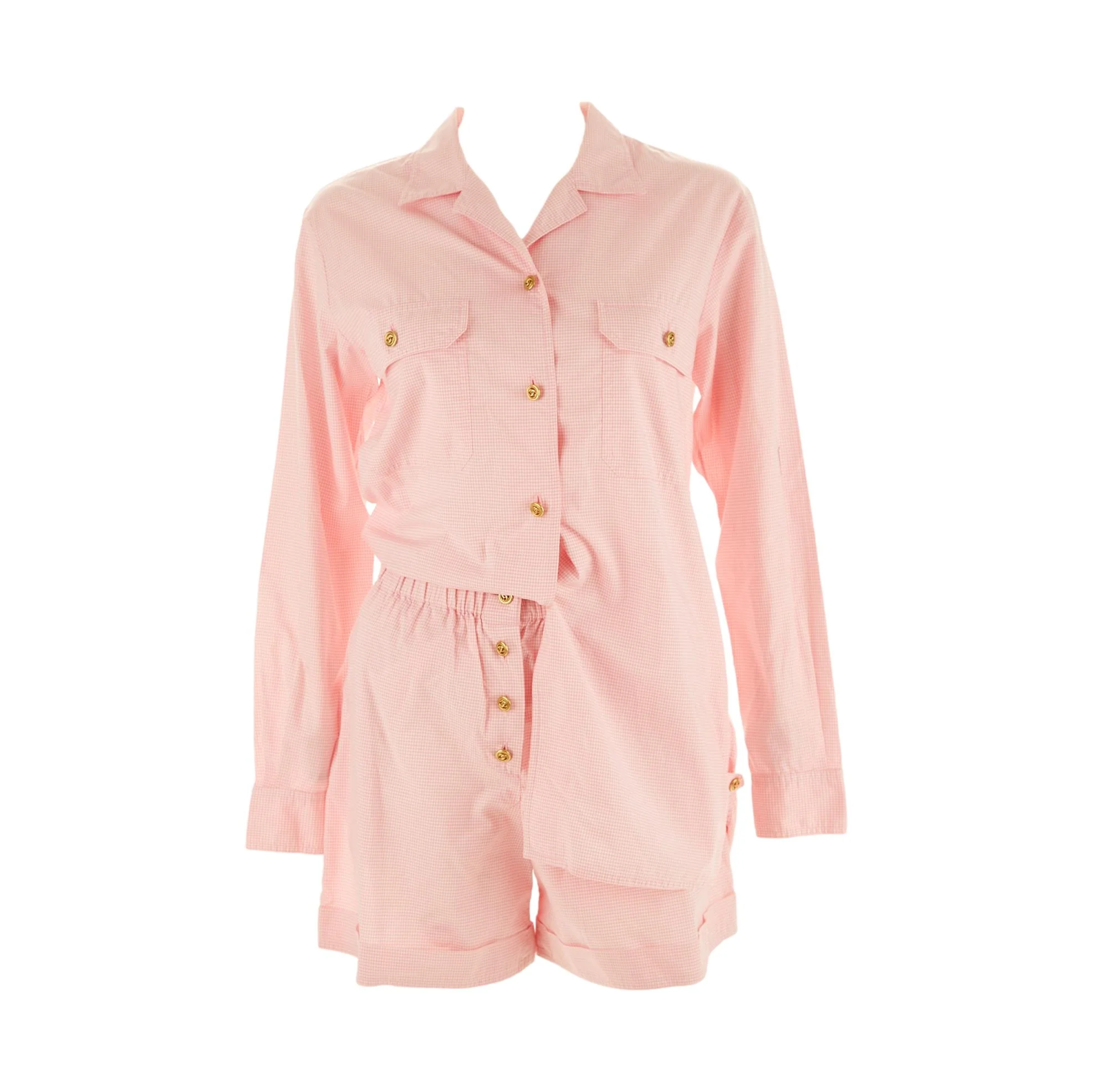 Chanel Pink Gingham Short Set
