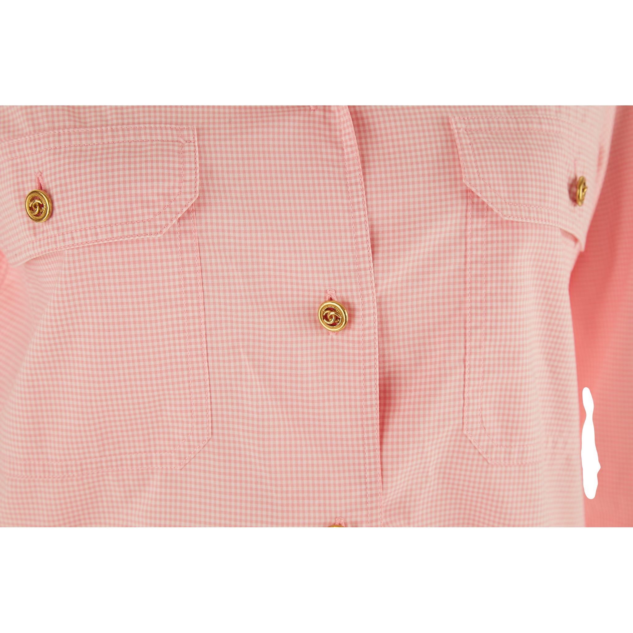 Chanel Pink Gingham Short Set - Image 2
