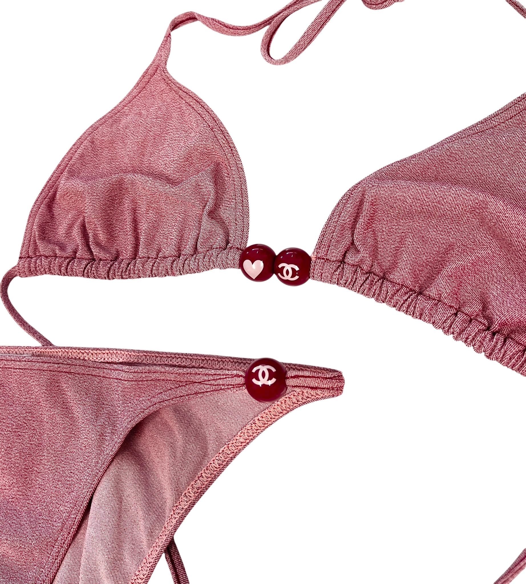 Chanel Pink Heart Bikini - Image 3