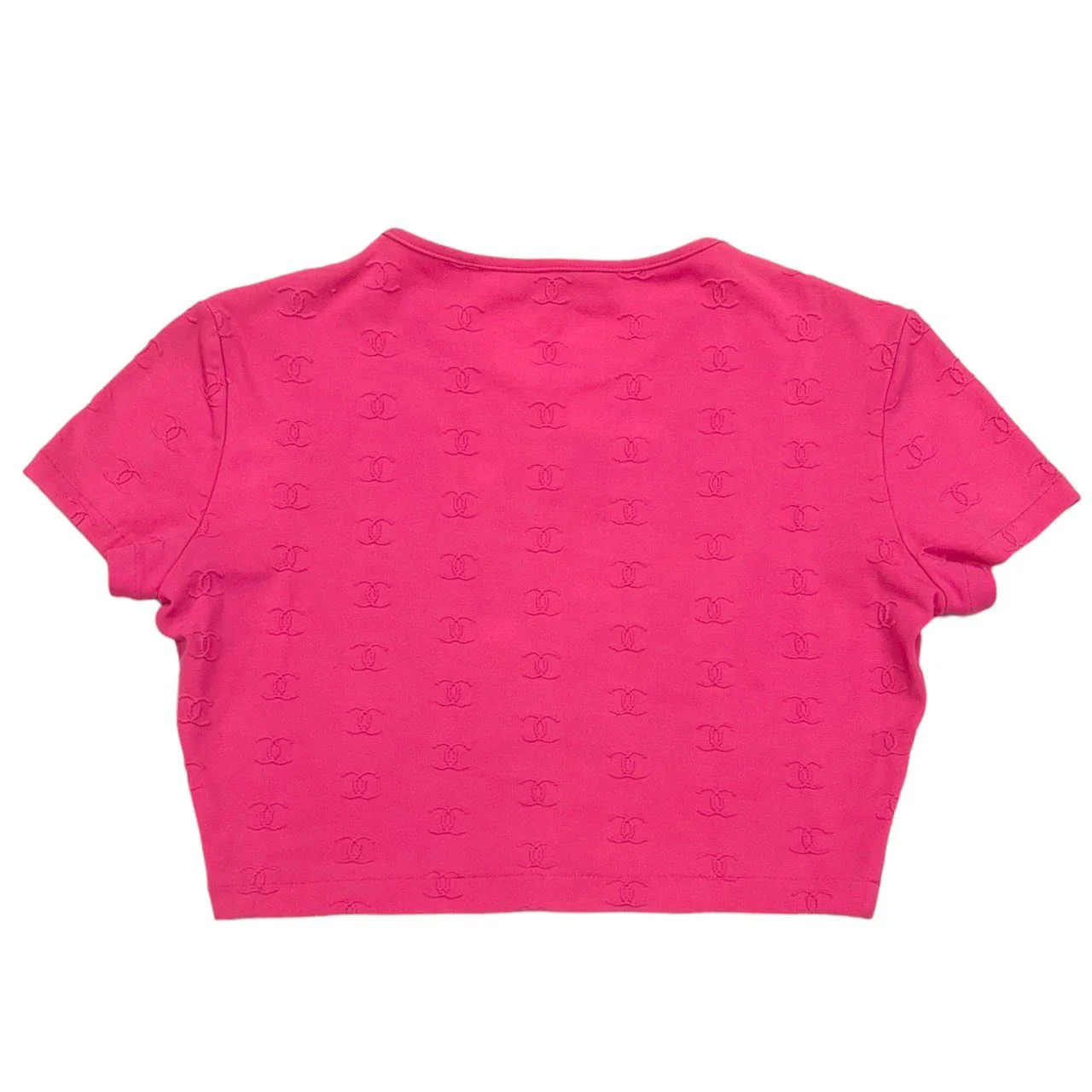 Chanel Pink Logo Crop Top - Image 2