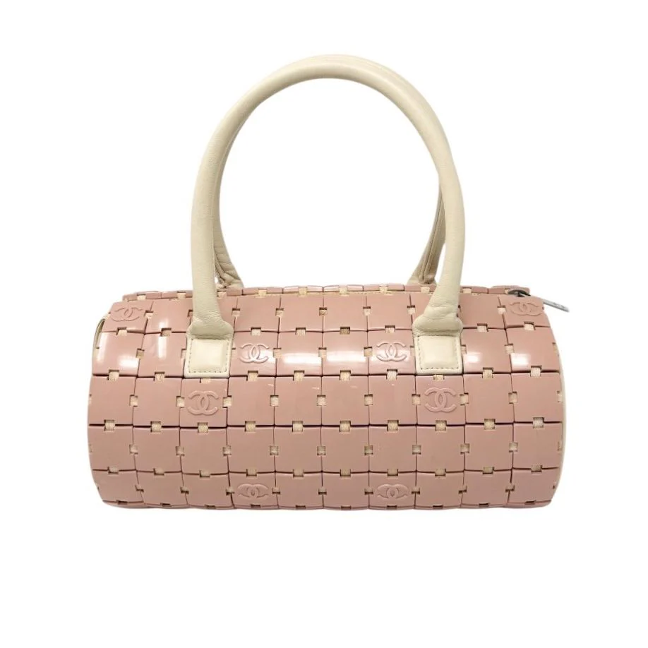 Chanel Pink Logo Cylinder Shoulder Bag
