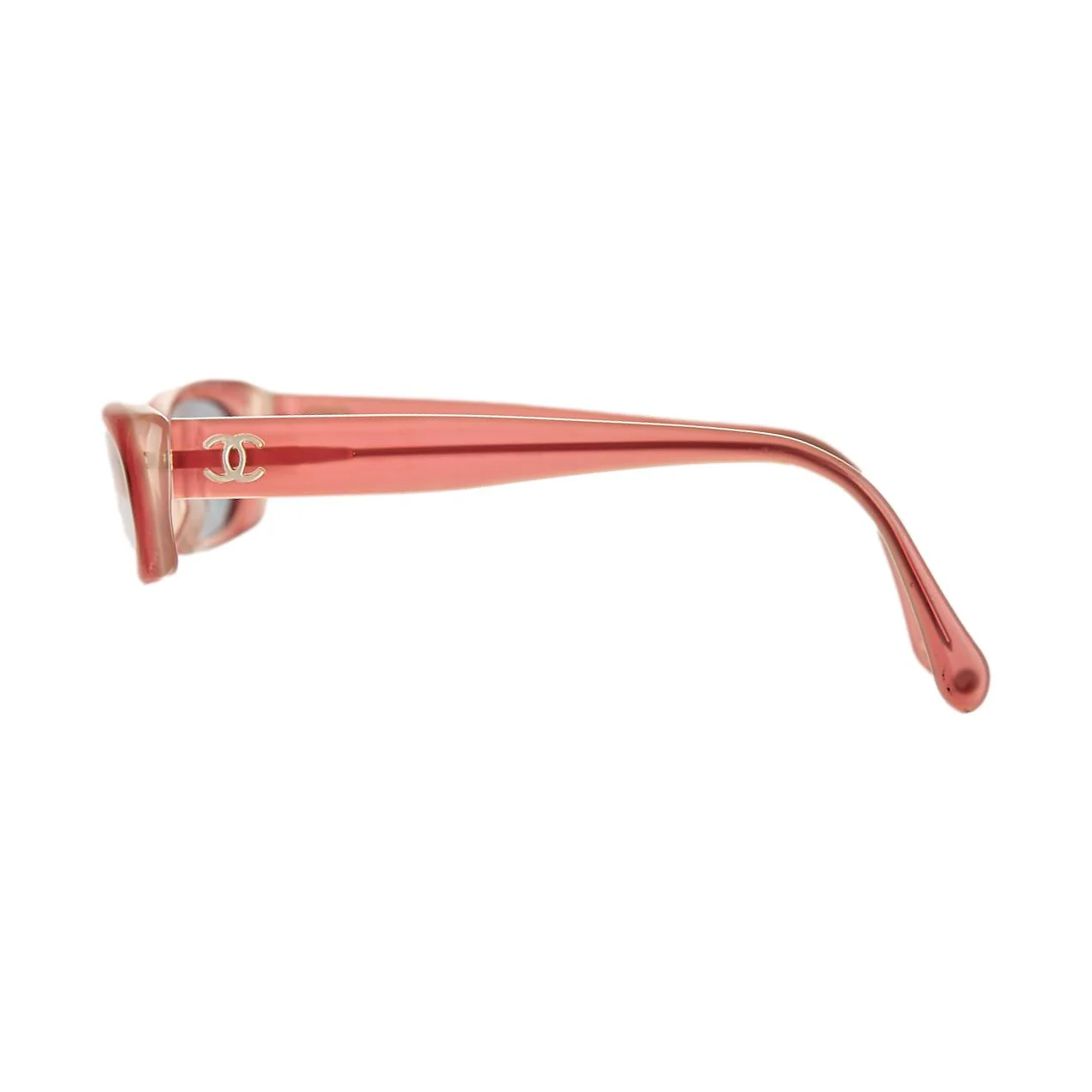 Chanel Pink Logo Micro Sunglasses - Image 3