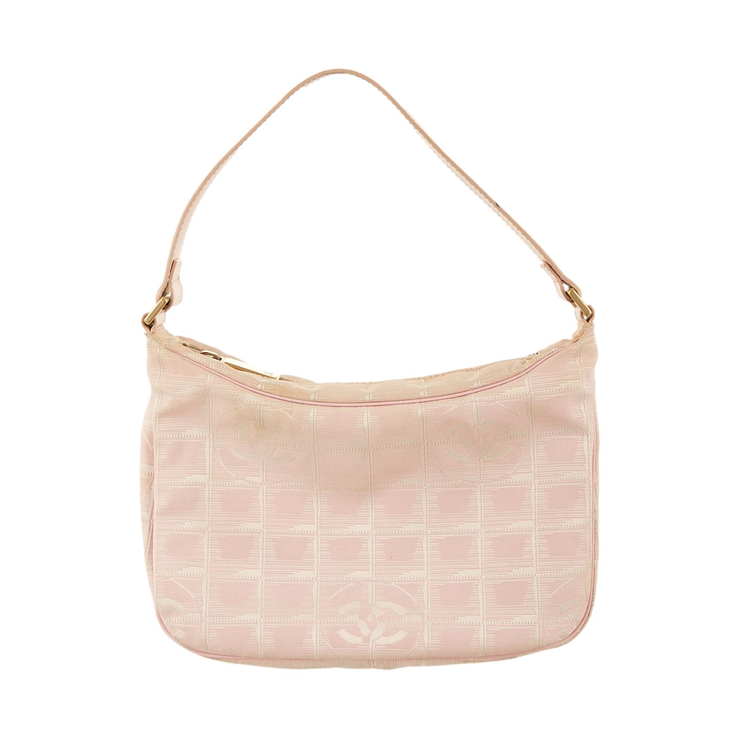 Chanel Pink Logo Mini Nylon Shoulder Bag - Image 2