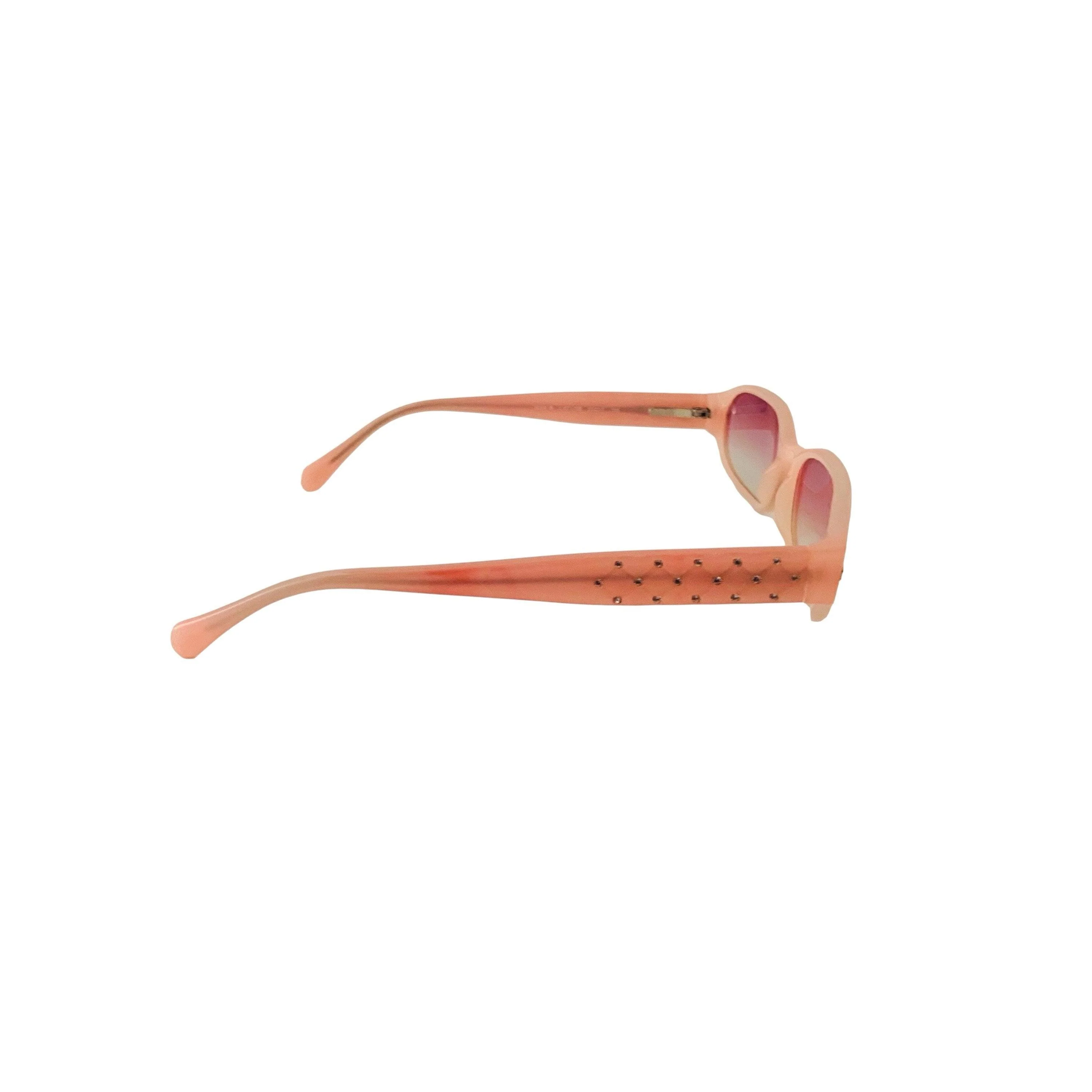 Chanel Pink Logo Mini Sunglasses - Image 3