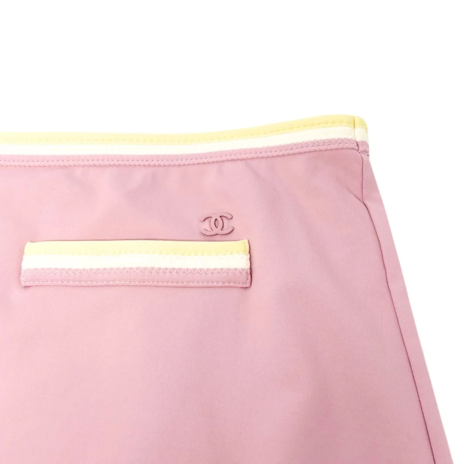 Chanel Pink Logo Stretch Skirt - Image 3