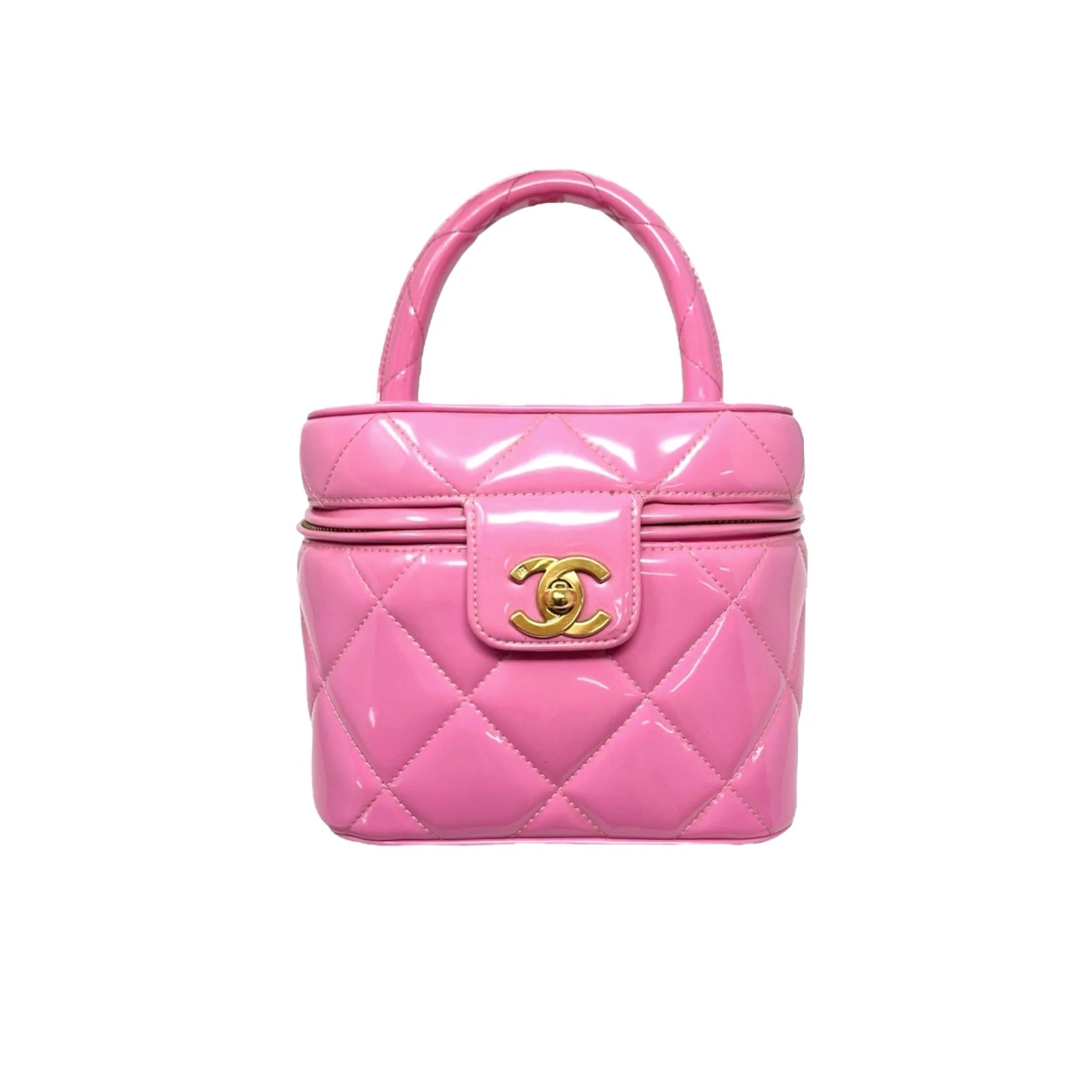 Chanel Pink Logo Vanity Bag